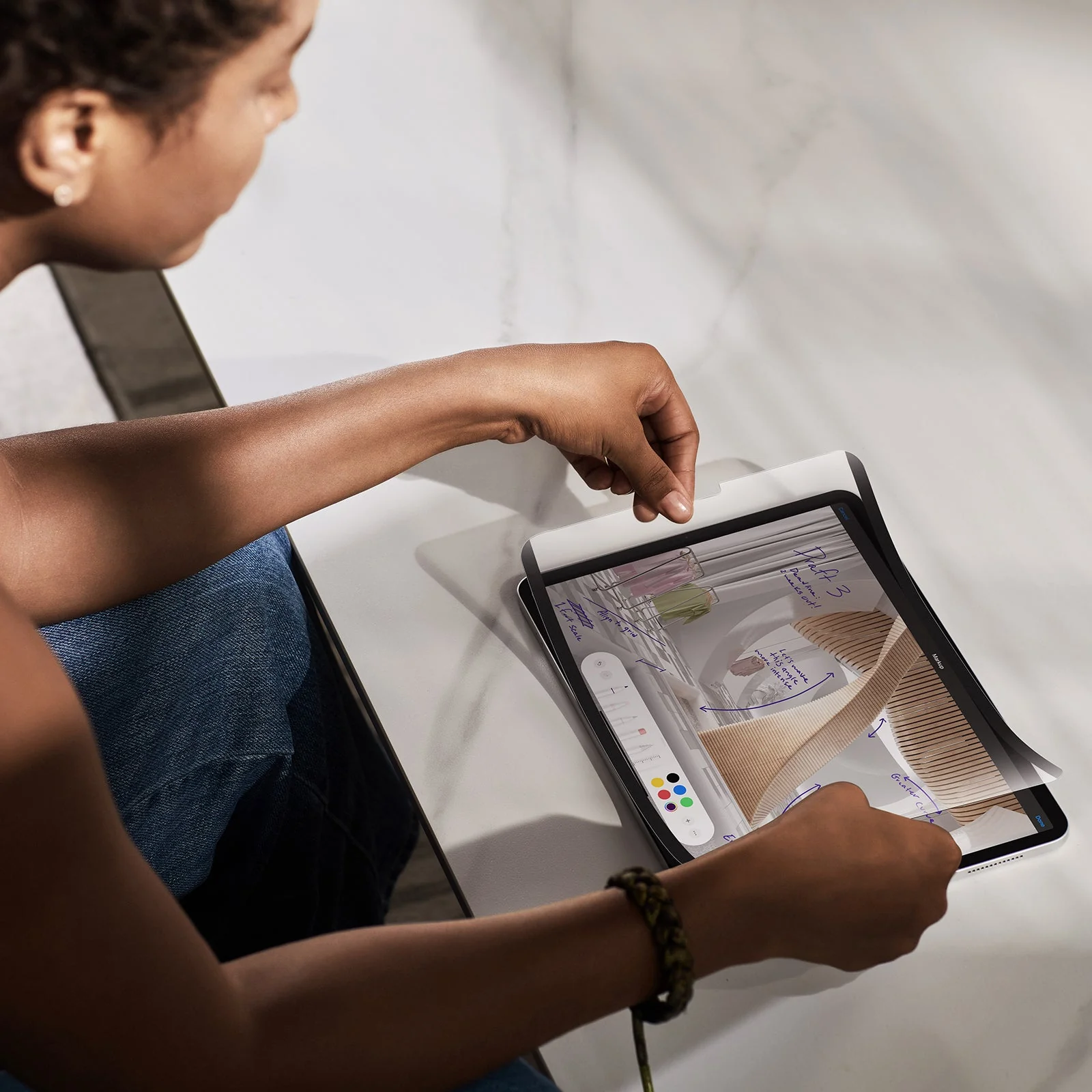 iPad Pro 12.9″ (6th/5th/4th/3rd Gen) Paper-Feel Magnetic Screen Protector - 1 Pack - Image 2