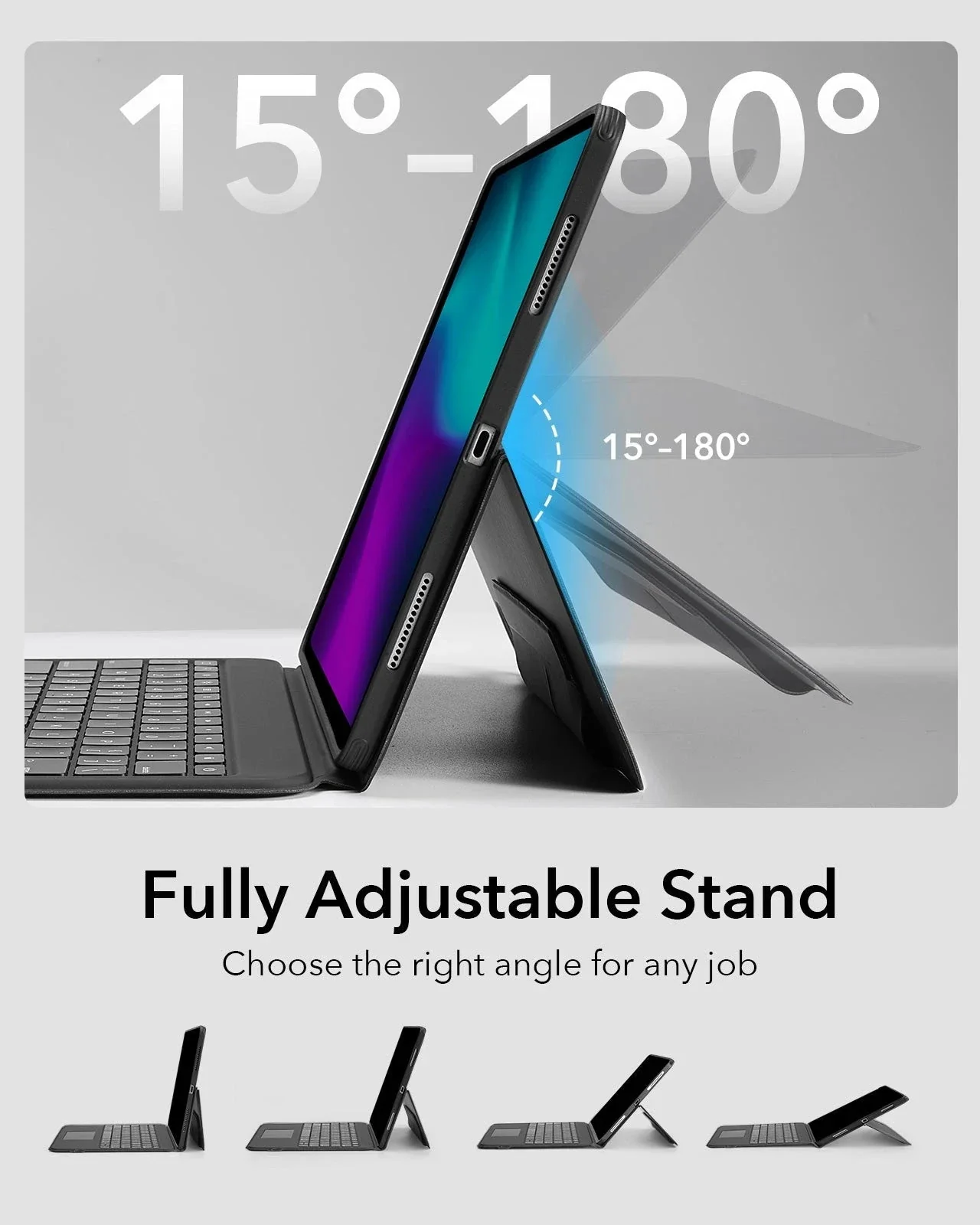 iPad Pro 13” (2024) Ascend Keyboard Case - US Layout - Black - Image 4