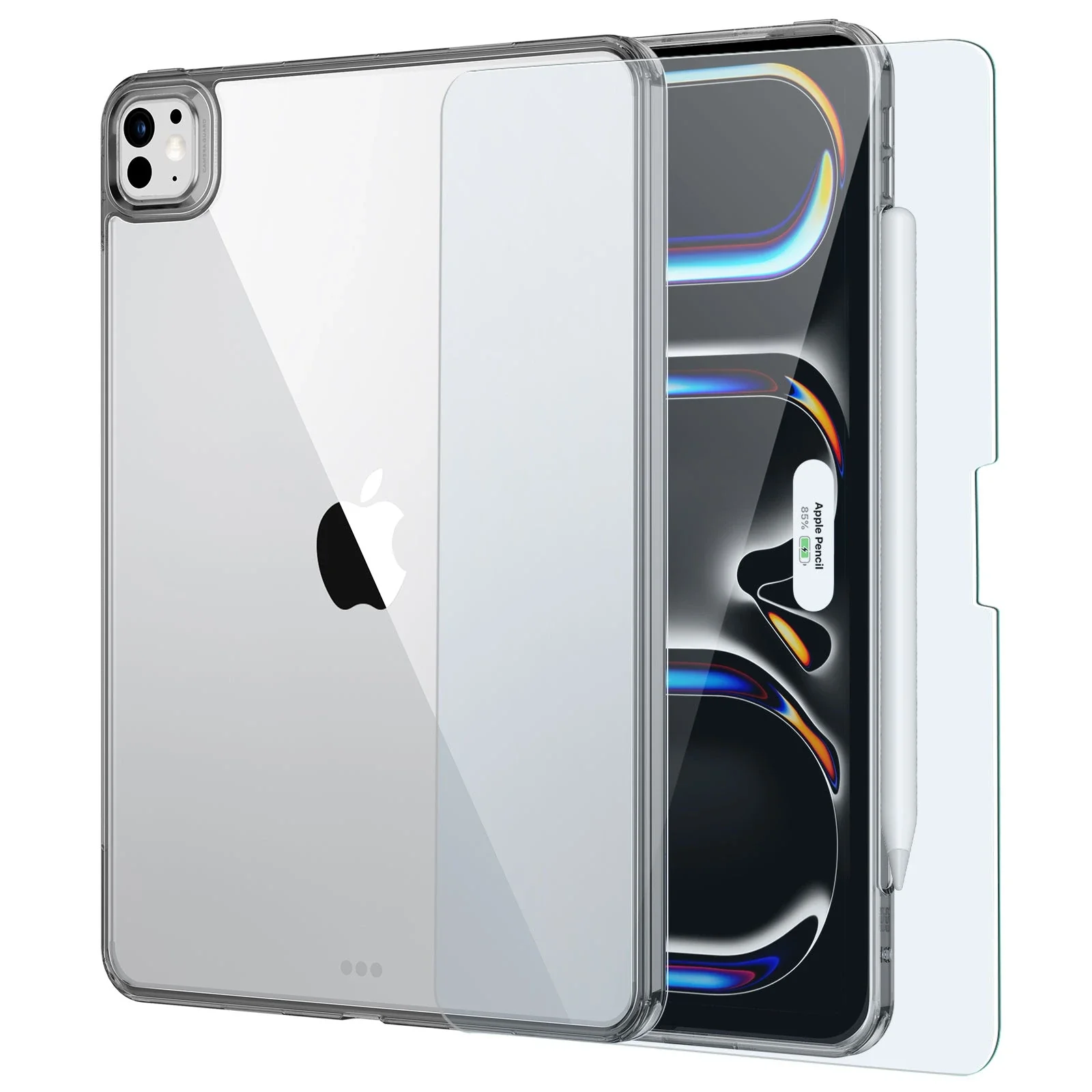 iPad Pro 13ʺ (2024) Classic Hybrid Protection Bundle - Clear Black