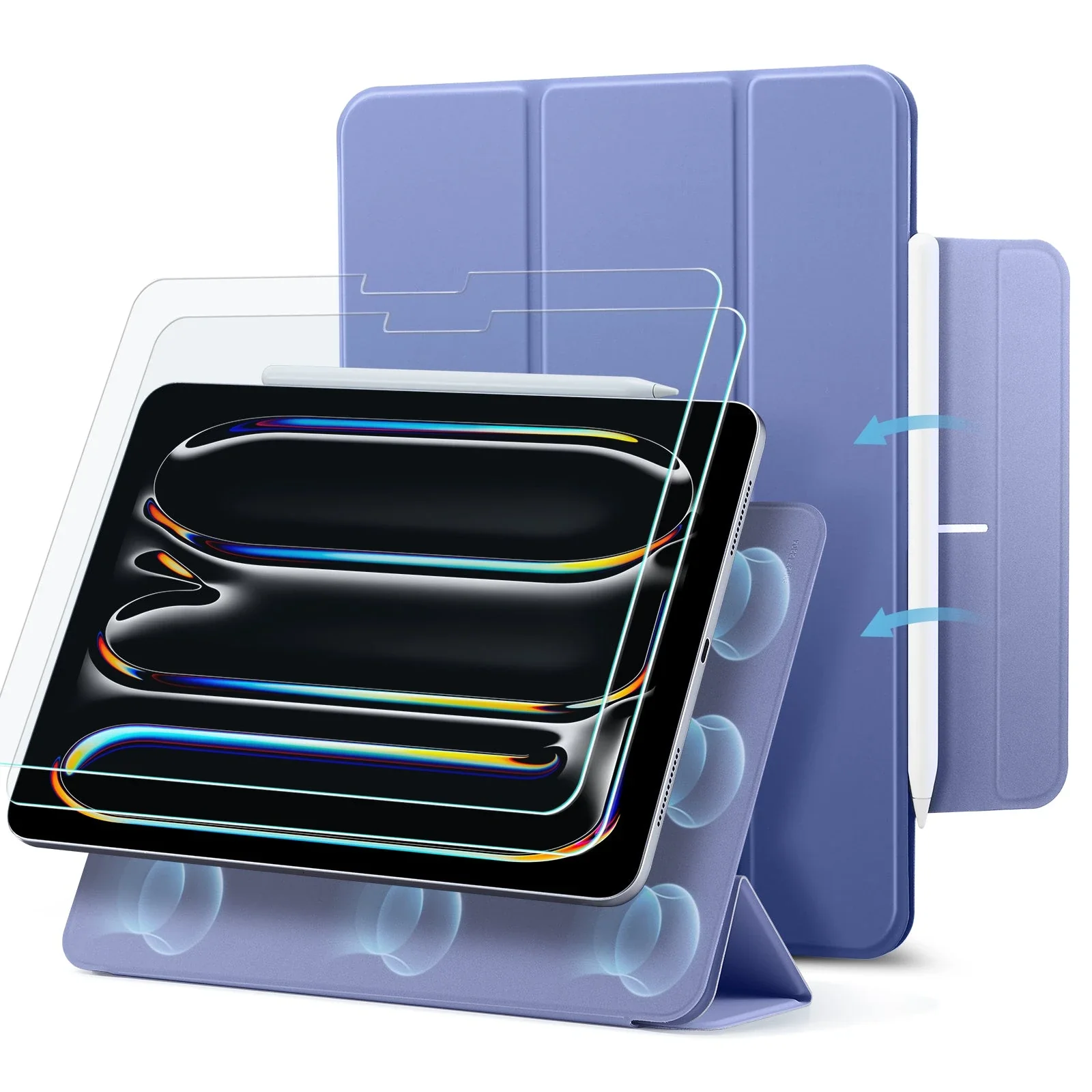 iPad Pro 13" (2024) Rebound Magnetic Protection Bundle - Lavender