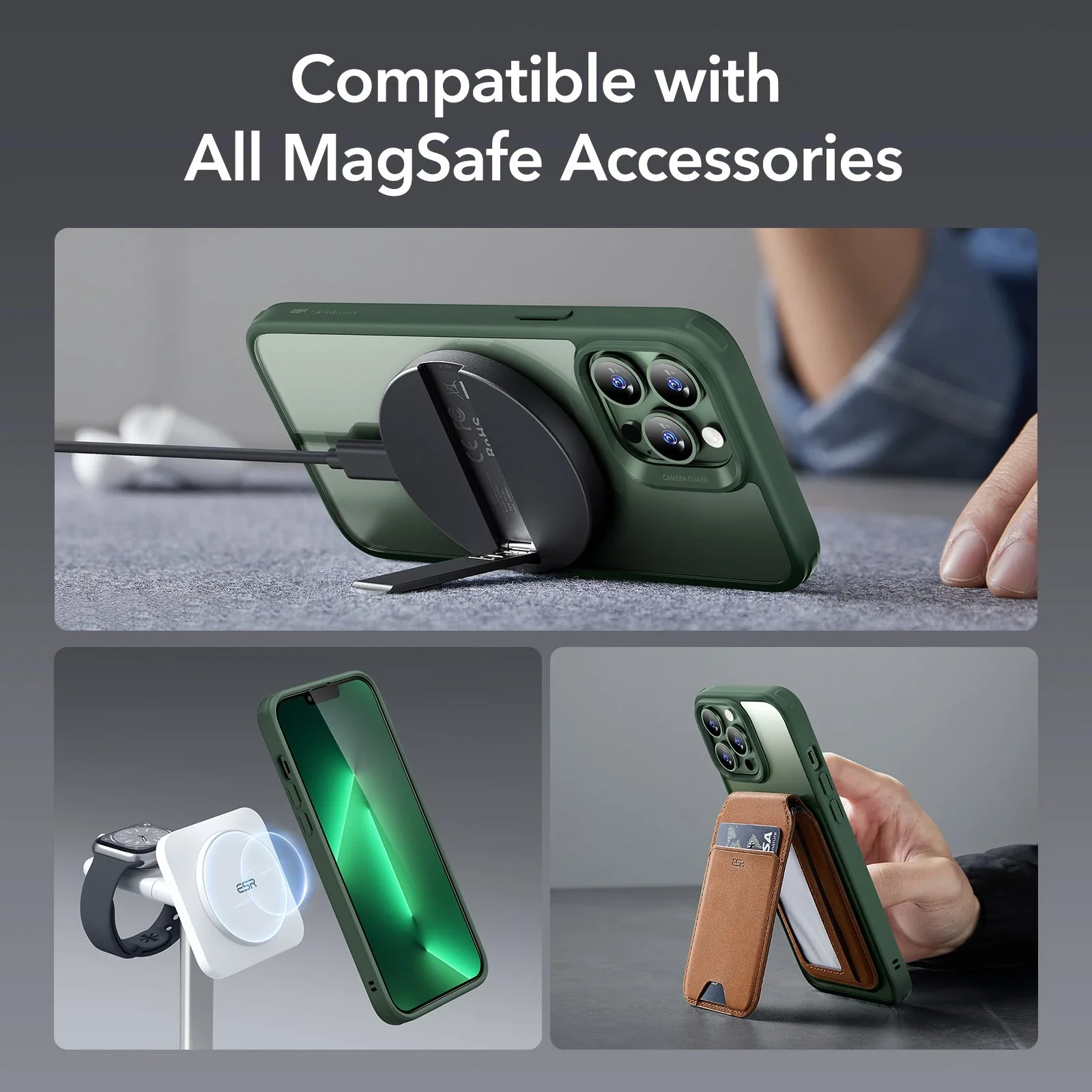 iPhone 13 Pro Max Classic Hybrid Case (HaloLock) - Clear Green - Image 7