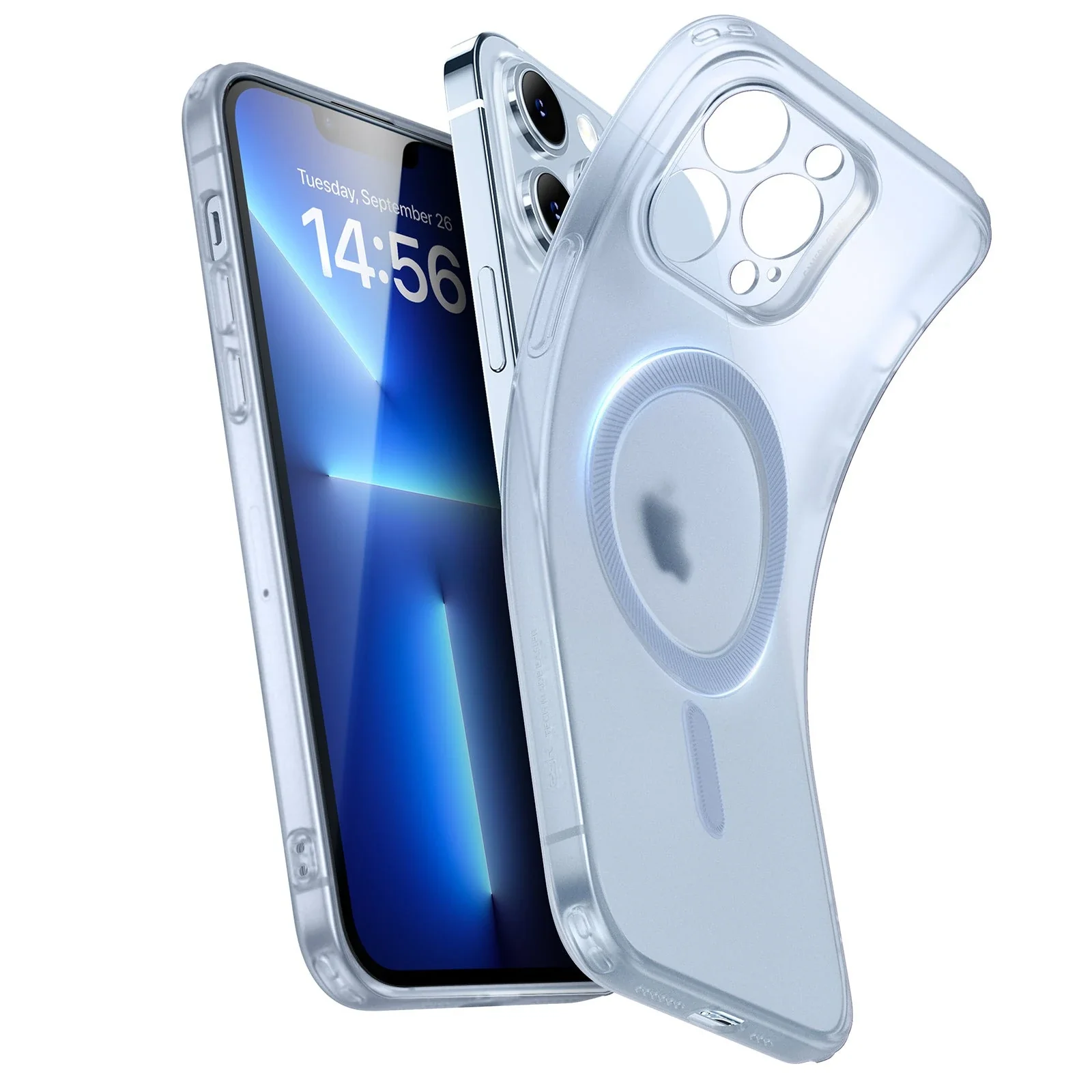 iPhone 13 Pro Zero Clear Case (HaloLock) - Frosted Blue