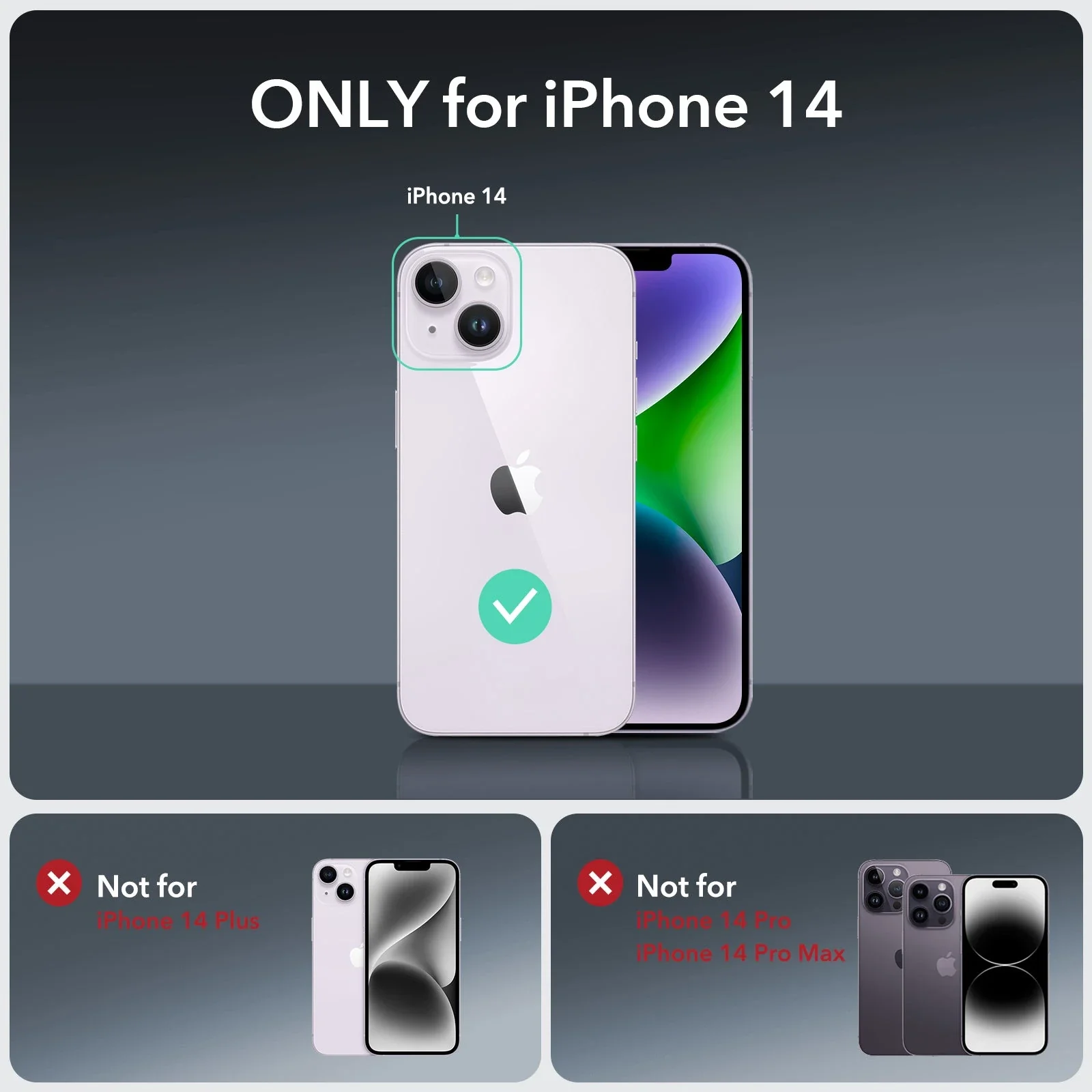 iPhone 14 Armor Tough Case (HaloLock) - Clear Red - Image 2