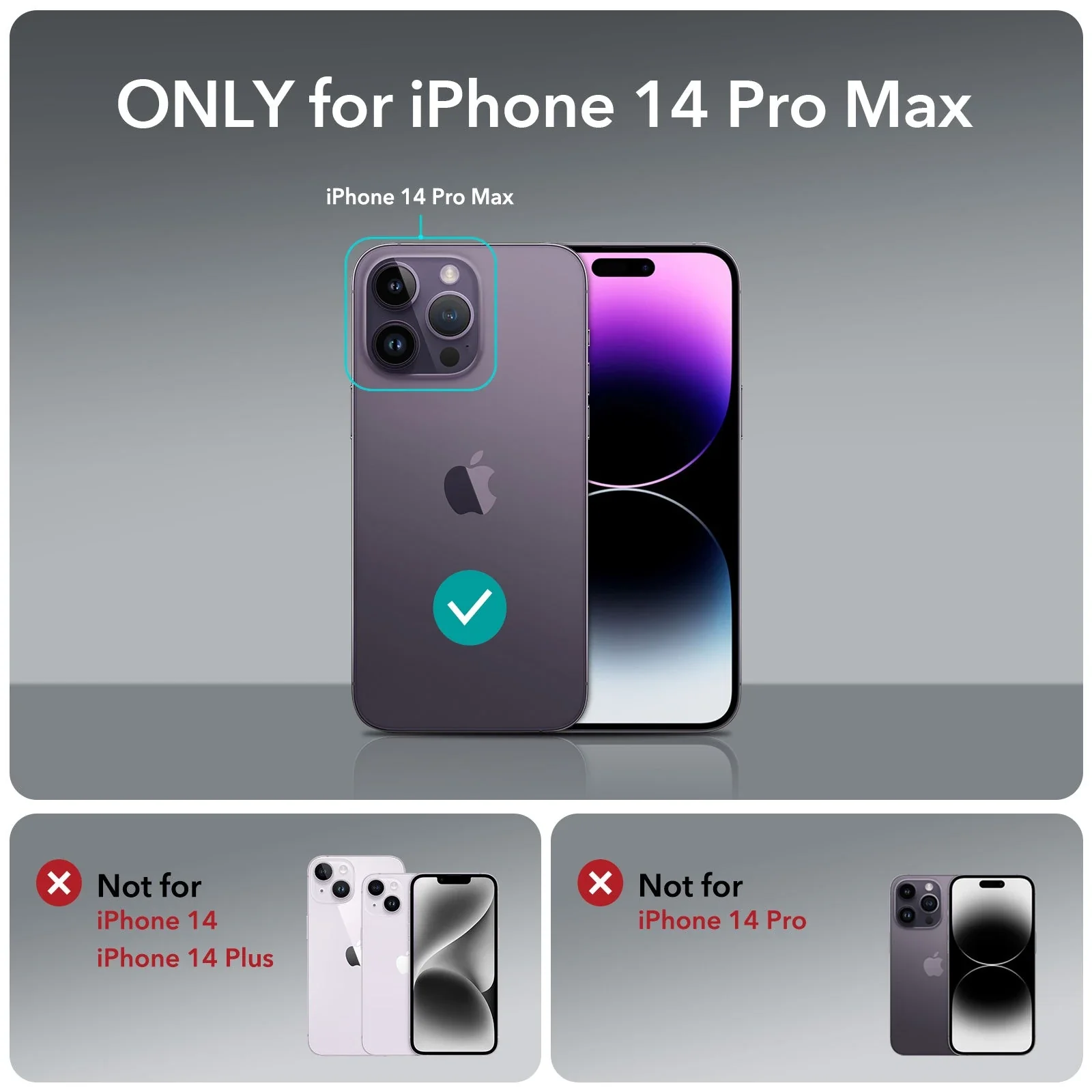 iPhone 14 Pro Max Armor Tough Case (HaloLock) - Clear Purple - Image 2