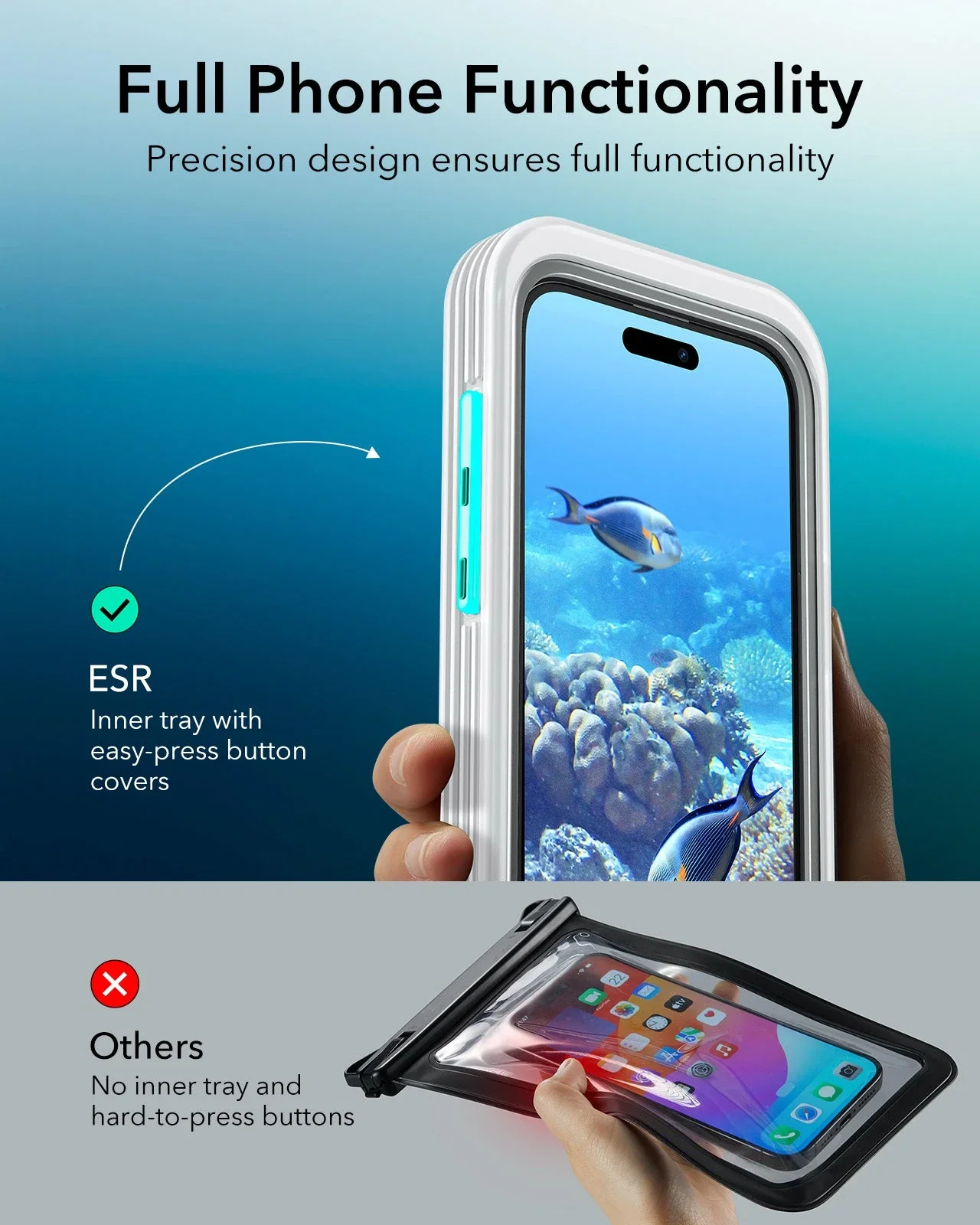 iPhone 15/14/13 Waterproof Phone Pouch Pro - Titanium - 1 Pack - Image 4