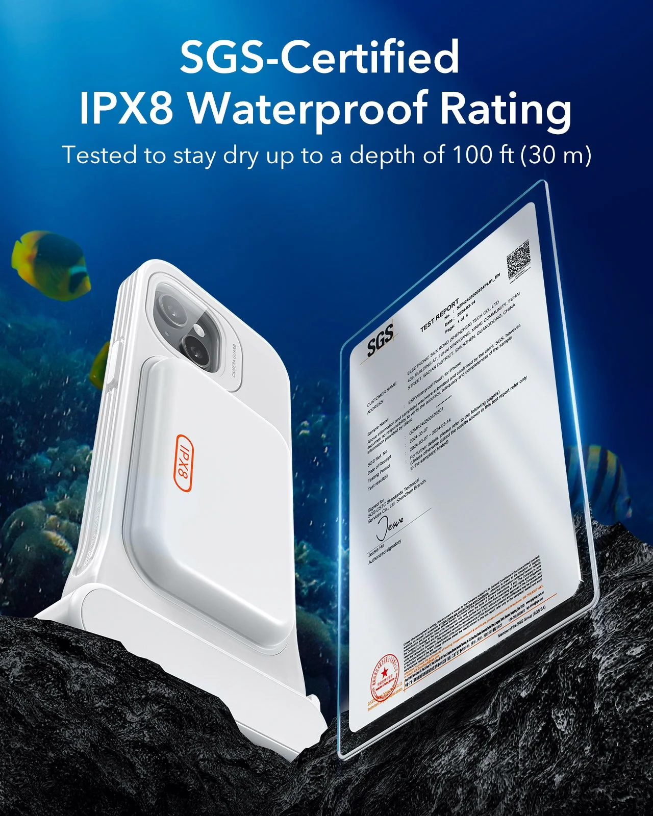 iPhone 15/14/13 Waterproof Phone Pouch Pro - Titanium - 1 Pack - Image 7