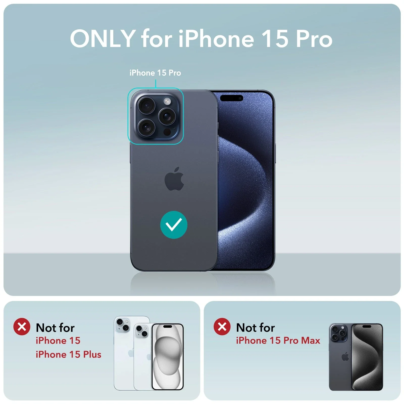 iPhone 15 Pro Cloud Soft Case (HaloLock) - Black - Image 2