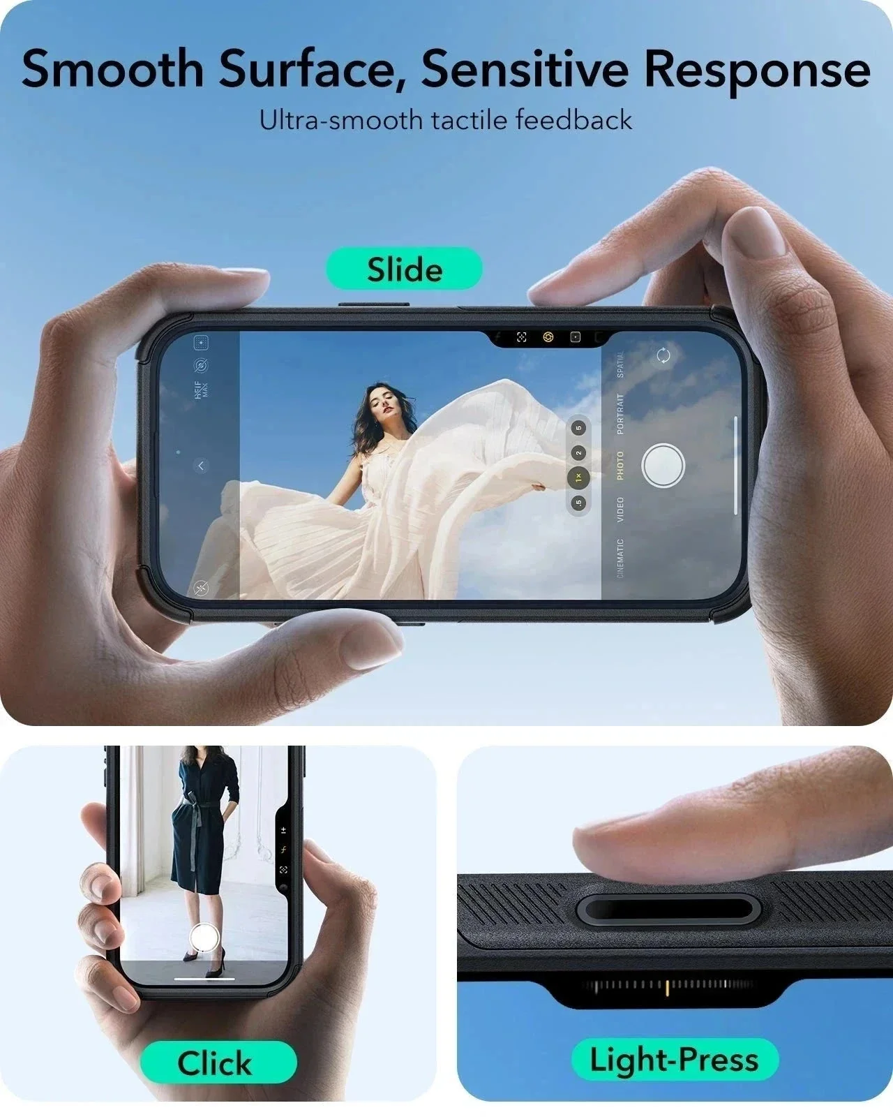 iPhone 16 Cyber Tough Magnetic Case Privacy Protection Bundle (Camera Control, Stash Stand) - Light Green - Image 5