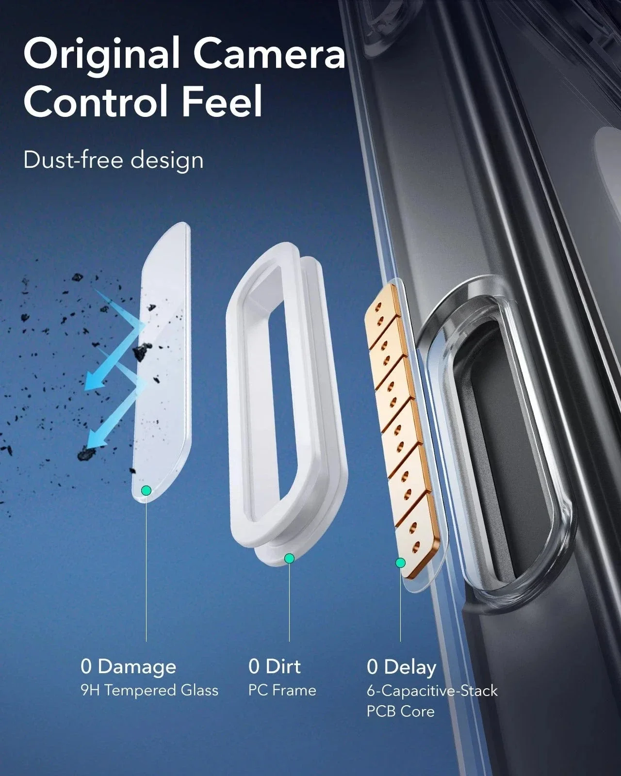iPhone 16 HaloLock Classic Hybrid Case (Camera Control) - Clear - Image 3