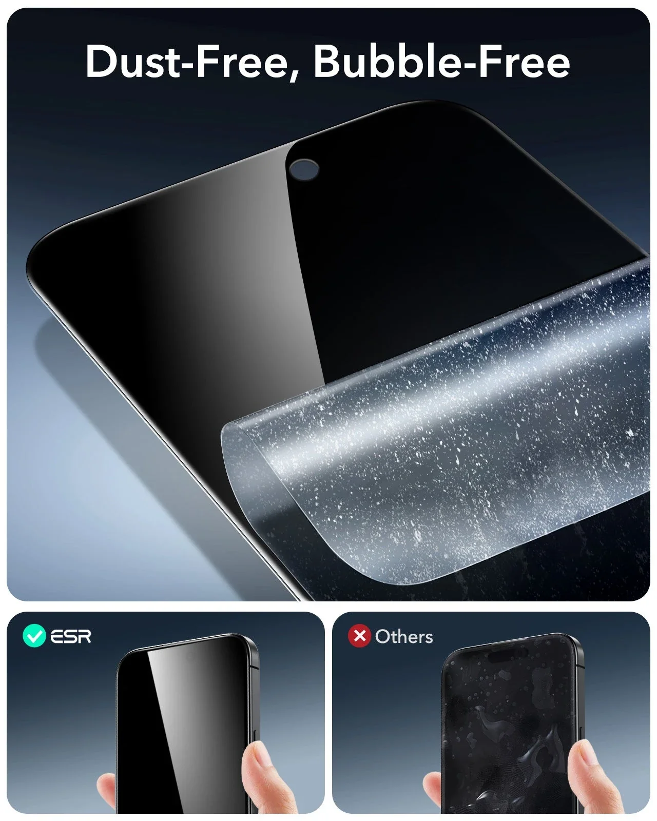 iPhone 16 Plus/15 Plus UltraFit Armorite Privacy Screen Protector - 3 Pack - Image 5