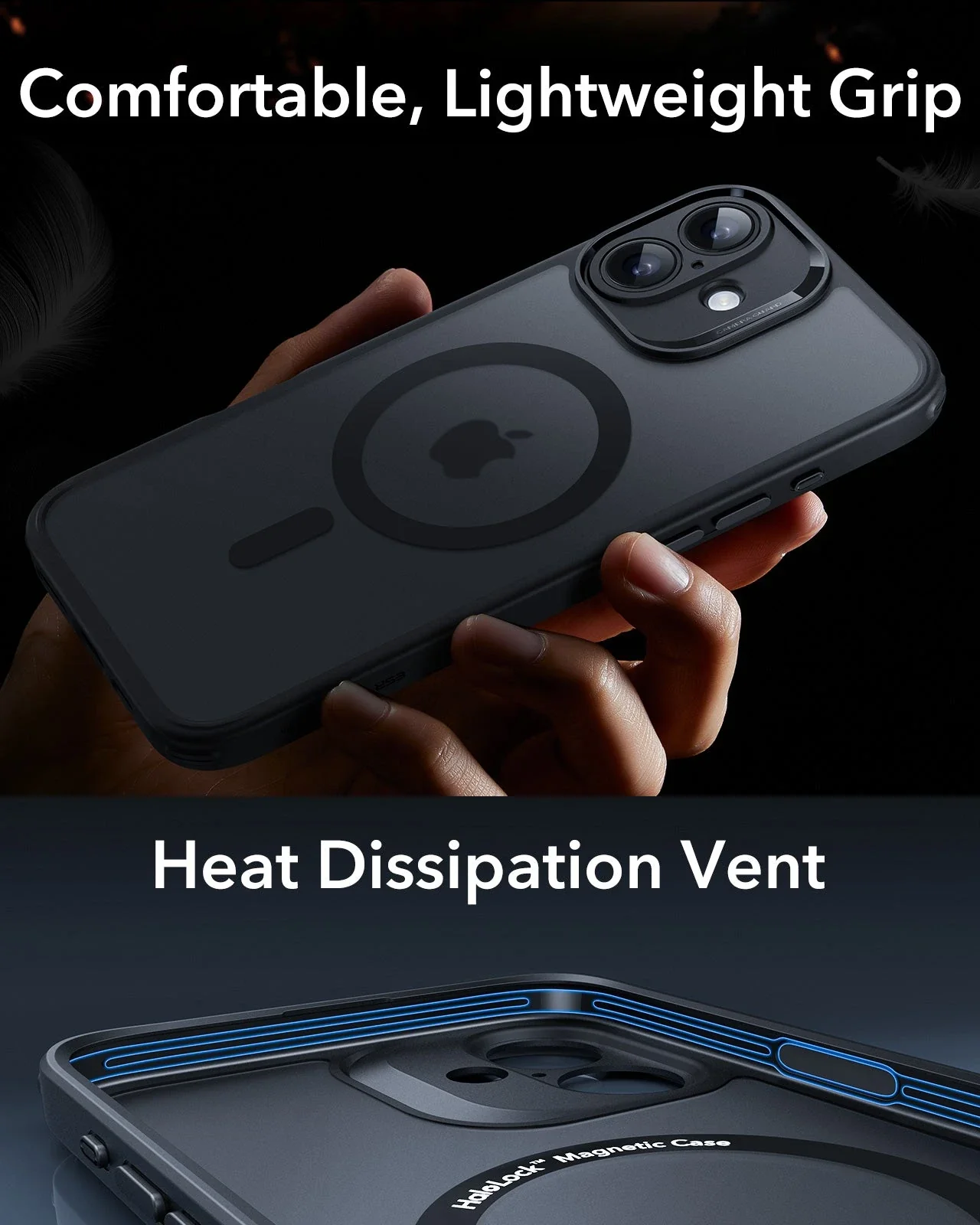 iPhone 16 Plus Classic Pro Case (HaloLock) Set - Frosted Black - Image 7