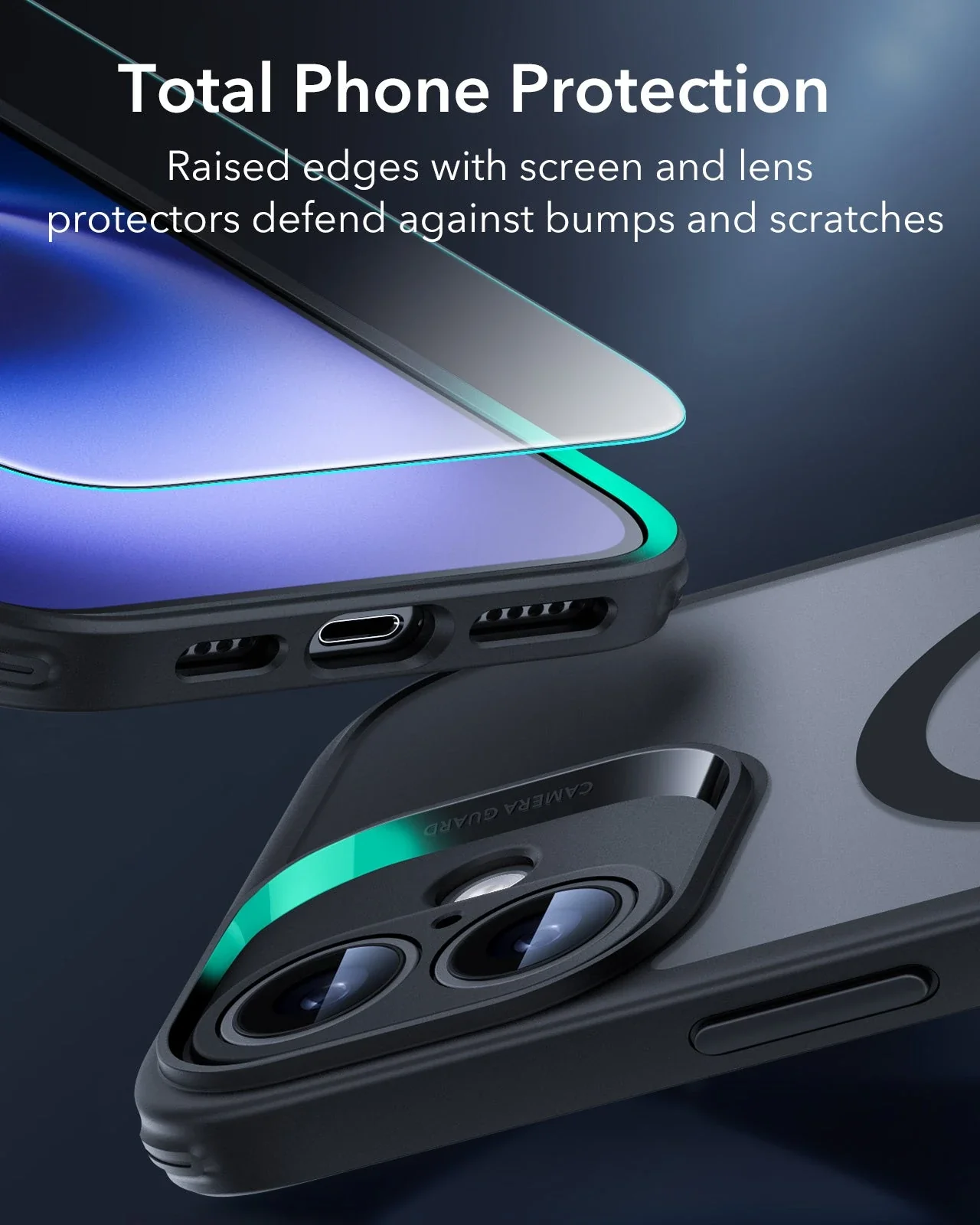 iPhone 16 Plus Classic Pro Case (HaloLock) Set - Frosted Blue - Image 5