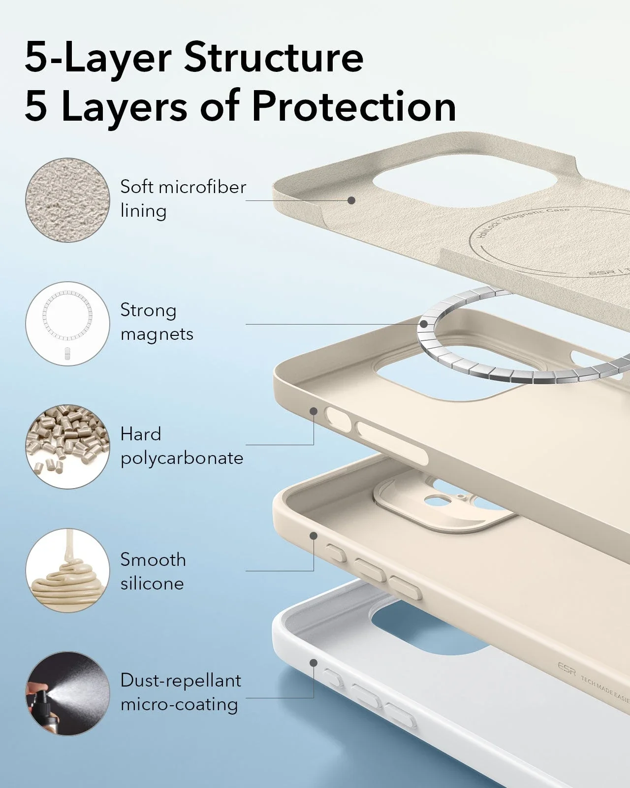 iPhone 16 Plus Cloud Soft Case (HaloLock) - Light Tan - Image 7