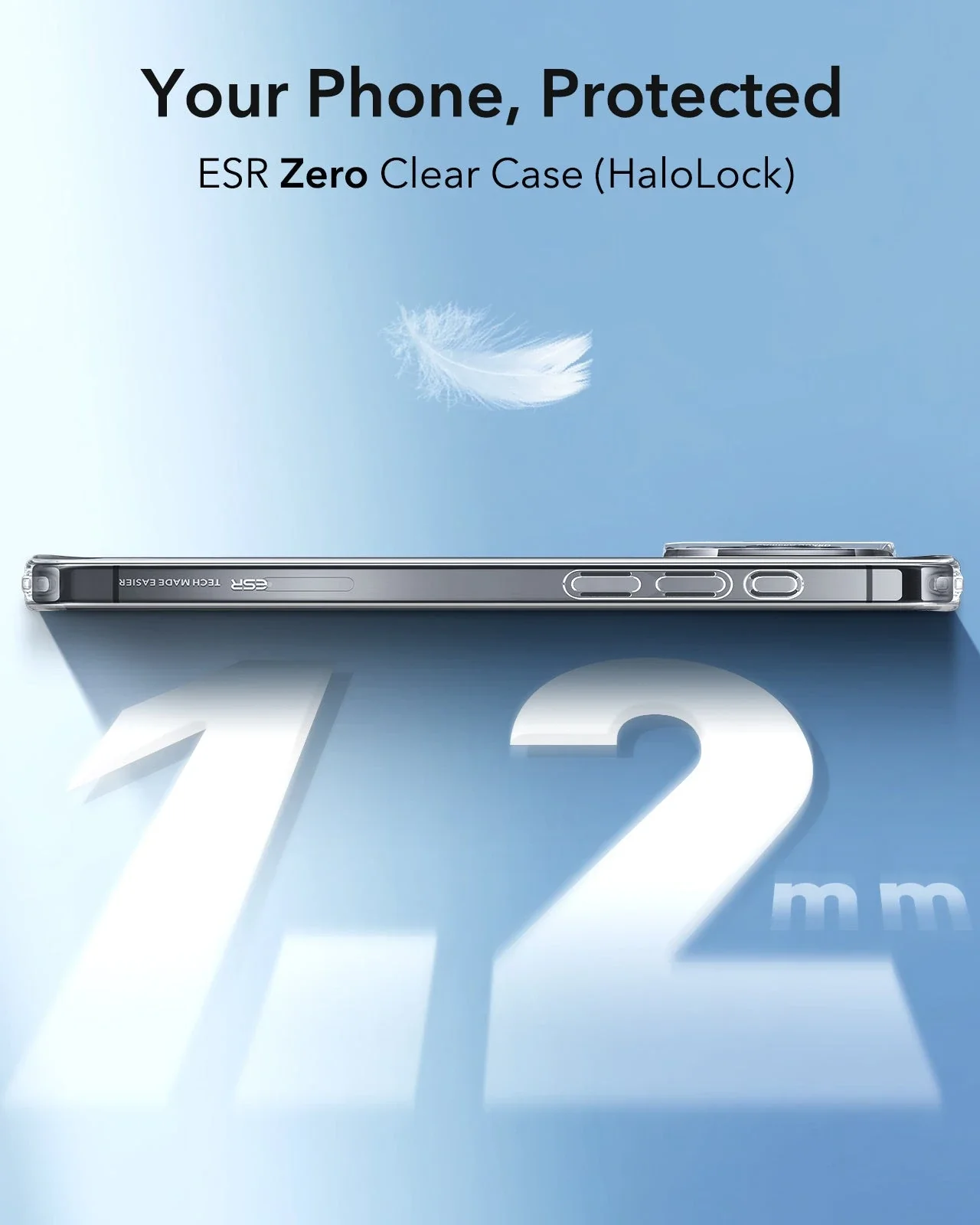 iPhone 16 Plus Zero Clear Case (HaloLock) - Frosted Black - Image 2