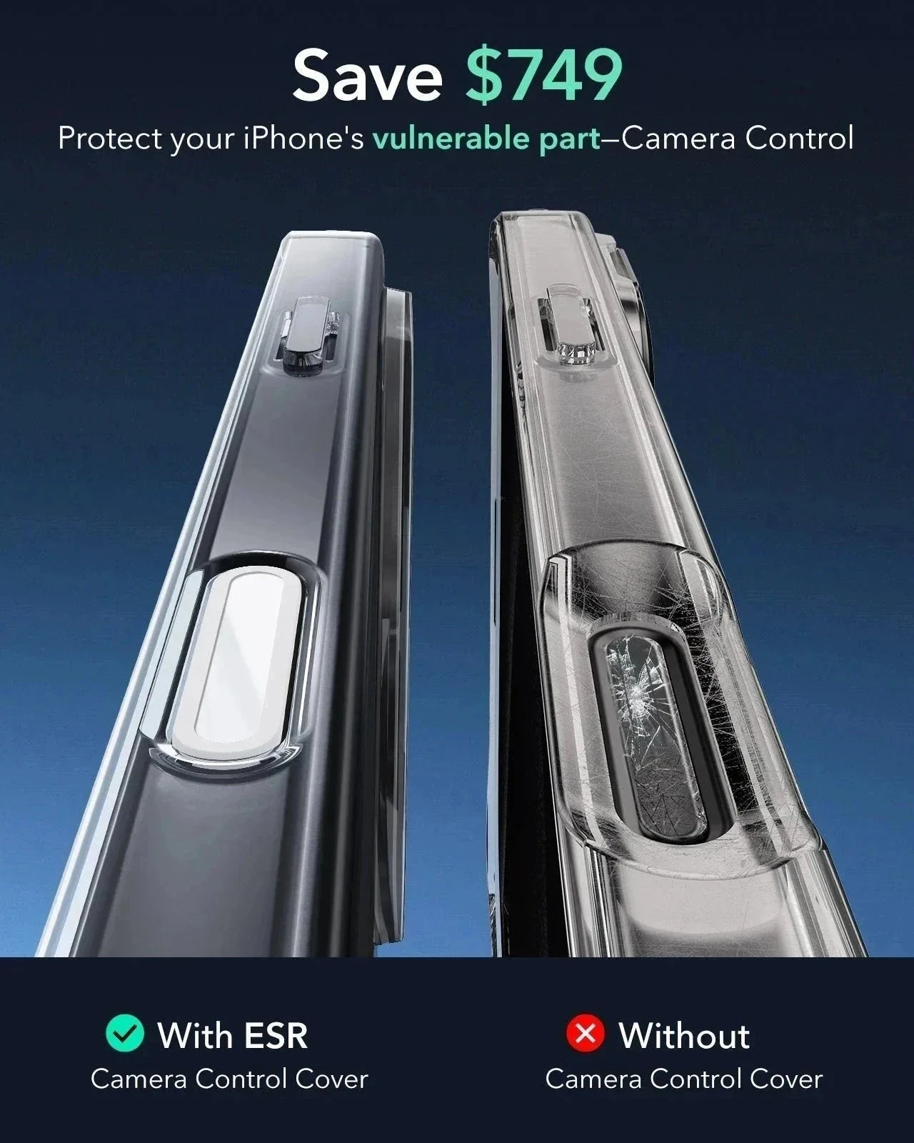 iPhone 16 Pro Classic Hybrid Magnetic Case (Camera Control) & Privacy Screen Protector Bundle - Clear - Image 4