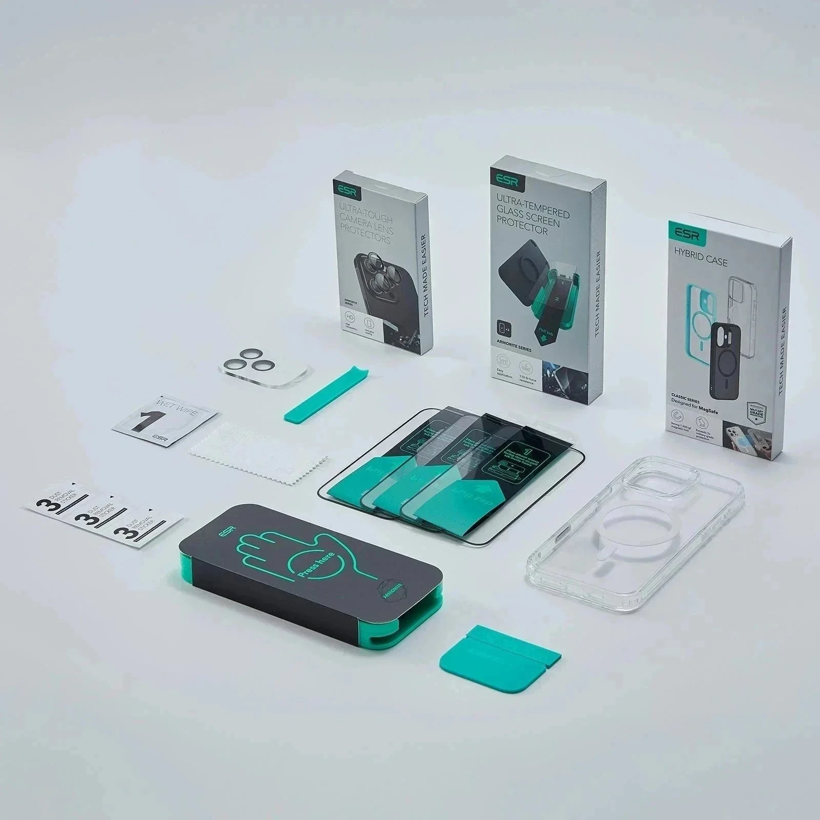 iPhone 16 Pro Classic Hybrid Magnetic Case (Camera Control) & Screen Protection Bundle - Clear - Image 2