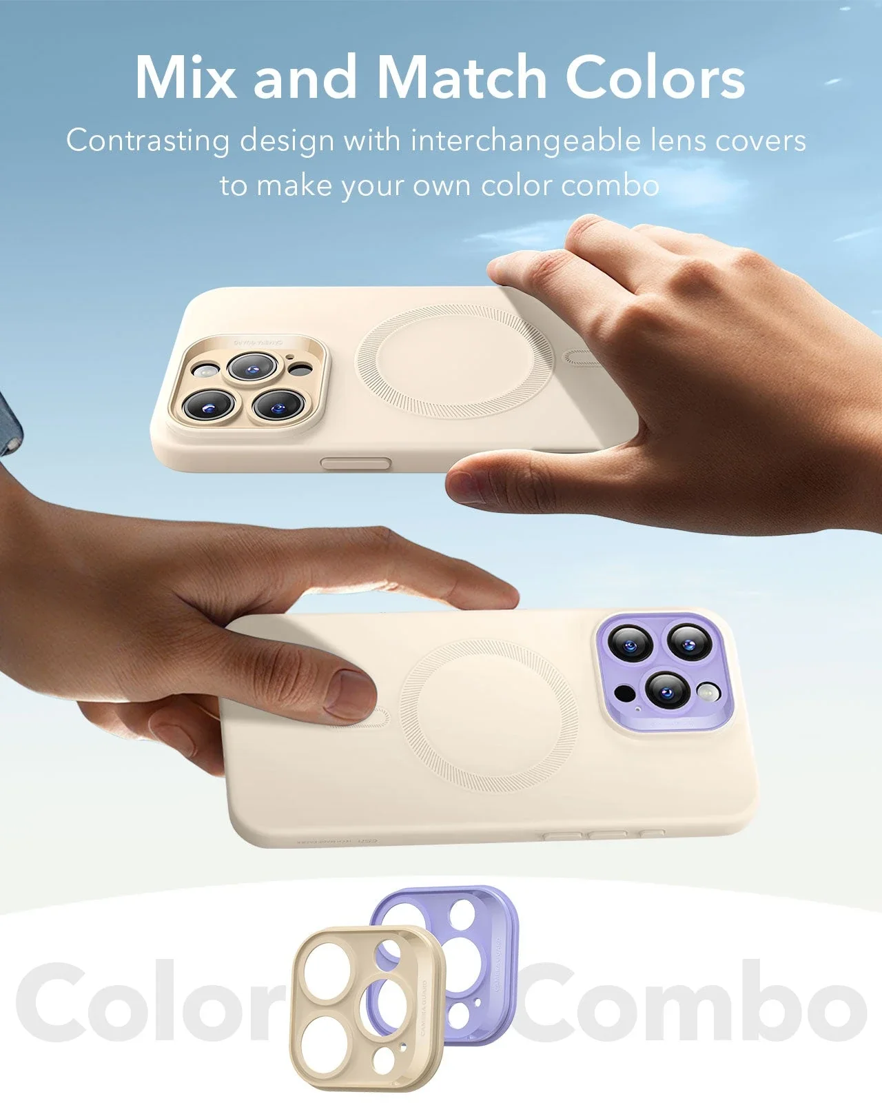 iPhone 16 Pro Cloud Soft Case (HaloLock) - Light Tan - Image 6