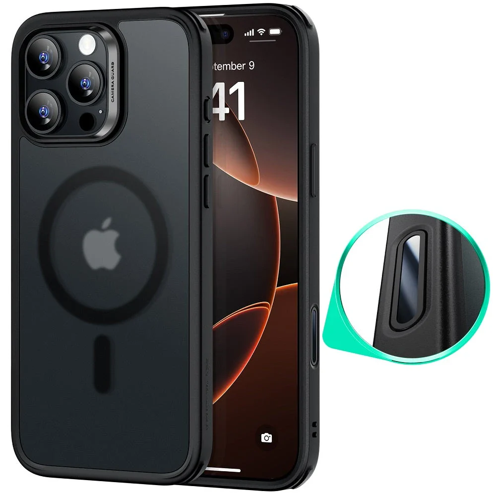 iPhone 16 Pro HaloLock Classic Hybrid Case (Camera Control) - Frosted Black