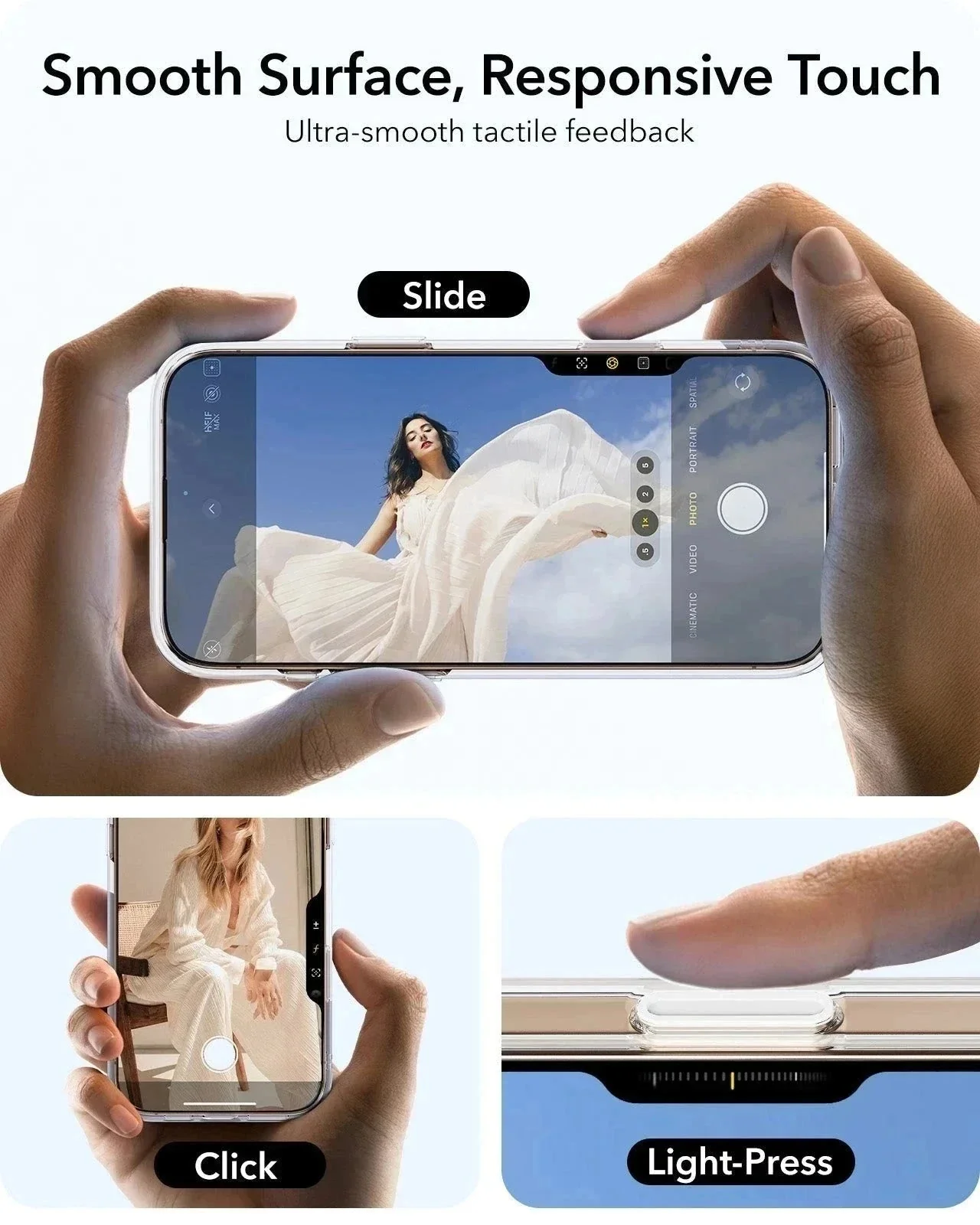 iPhone 16 Pro Classic Hybrid Magnetic Case Protection Bundle (Camera Control, Stash Stand) - Clear - Image 4