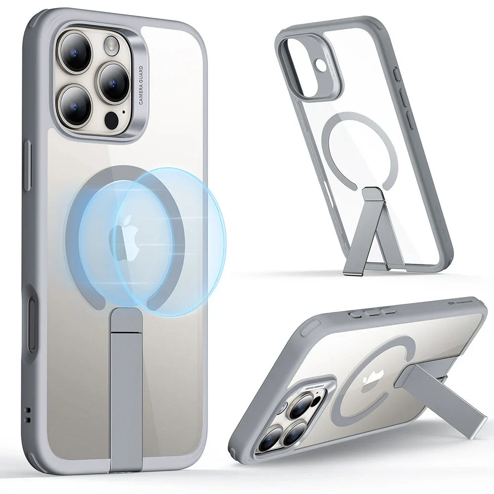 iPhone 16 Pro Max Boost Flickstand Case (HaloLock) - Clear Grey