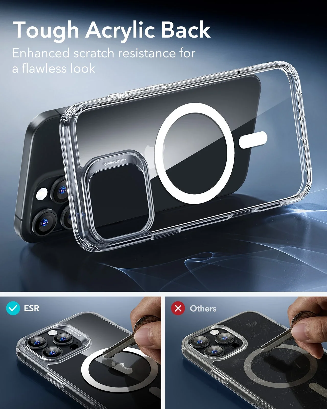 iPhone 16 Pro Max Classic Hybrid Case (HaloLock) - Clear - Image 7