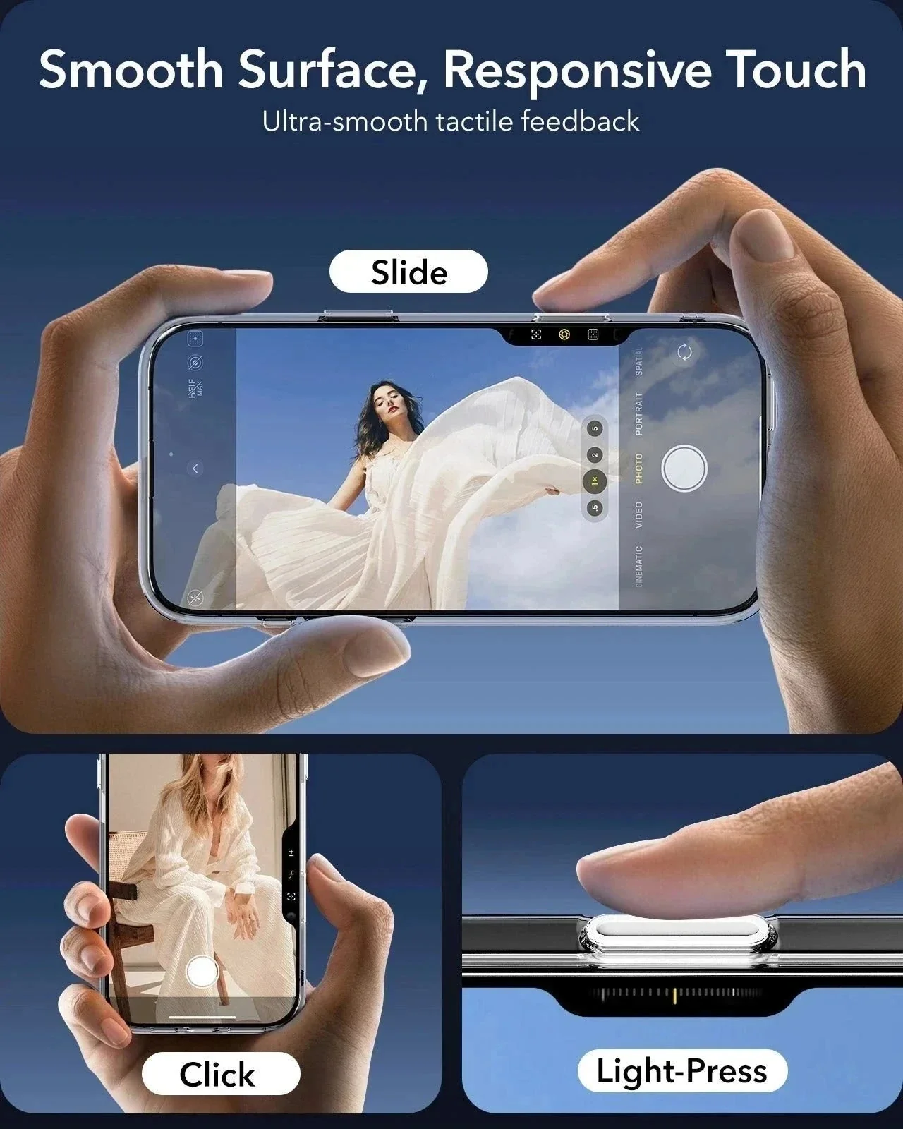iPhone 16 Pro Max Classic Hybrid Magnetic Case (Camera Control) & Privacy Screen Protector Bundle - Clear - Image 5