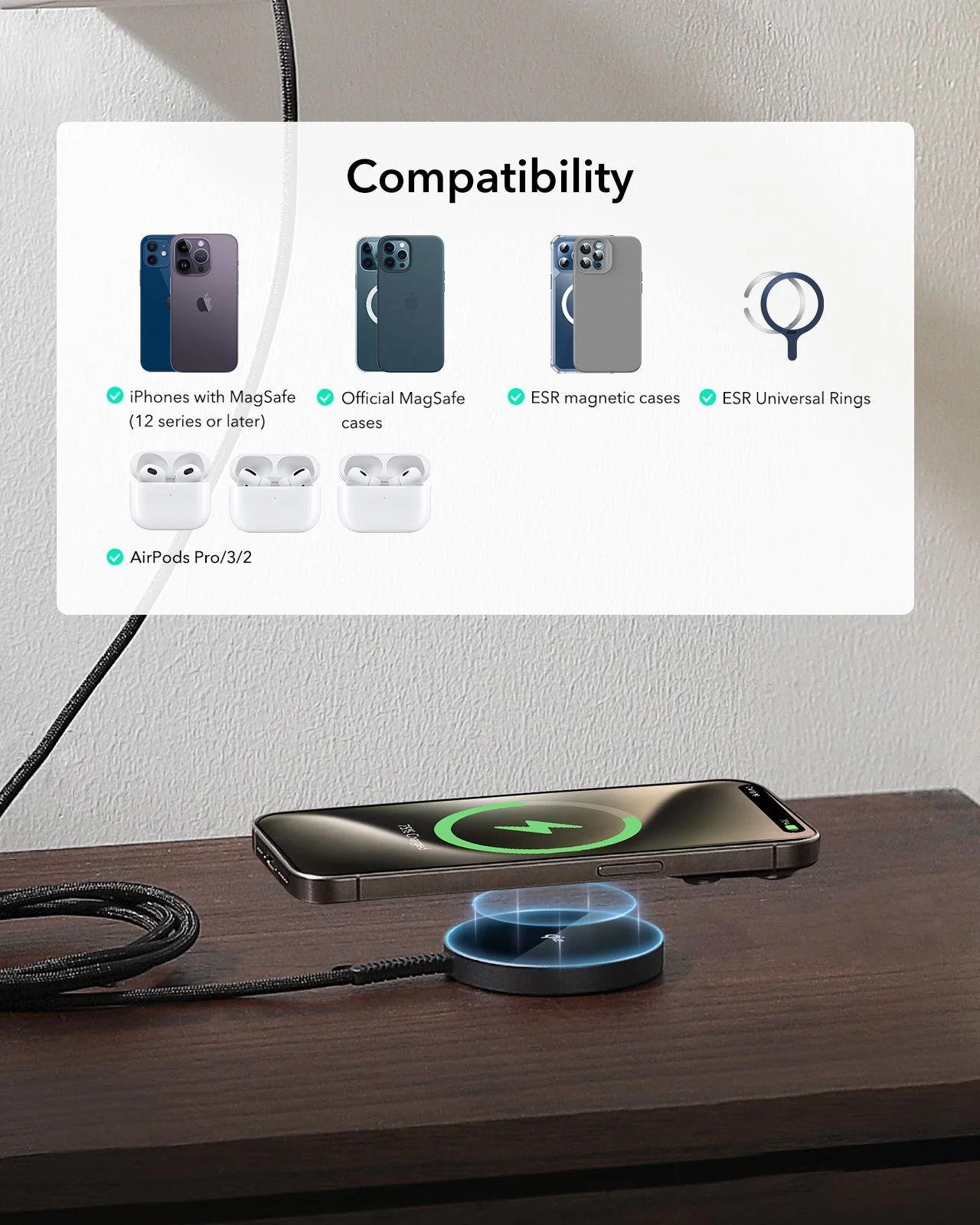 iPhone 16 Pro Wireless Charging Bundle - Clear Black - Image 8