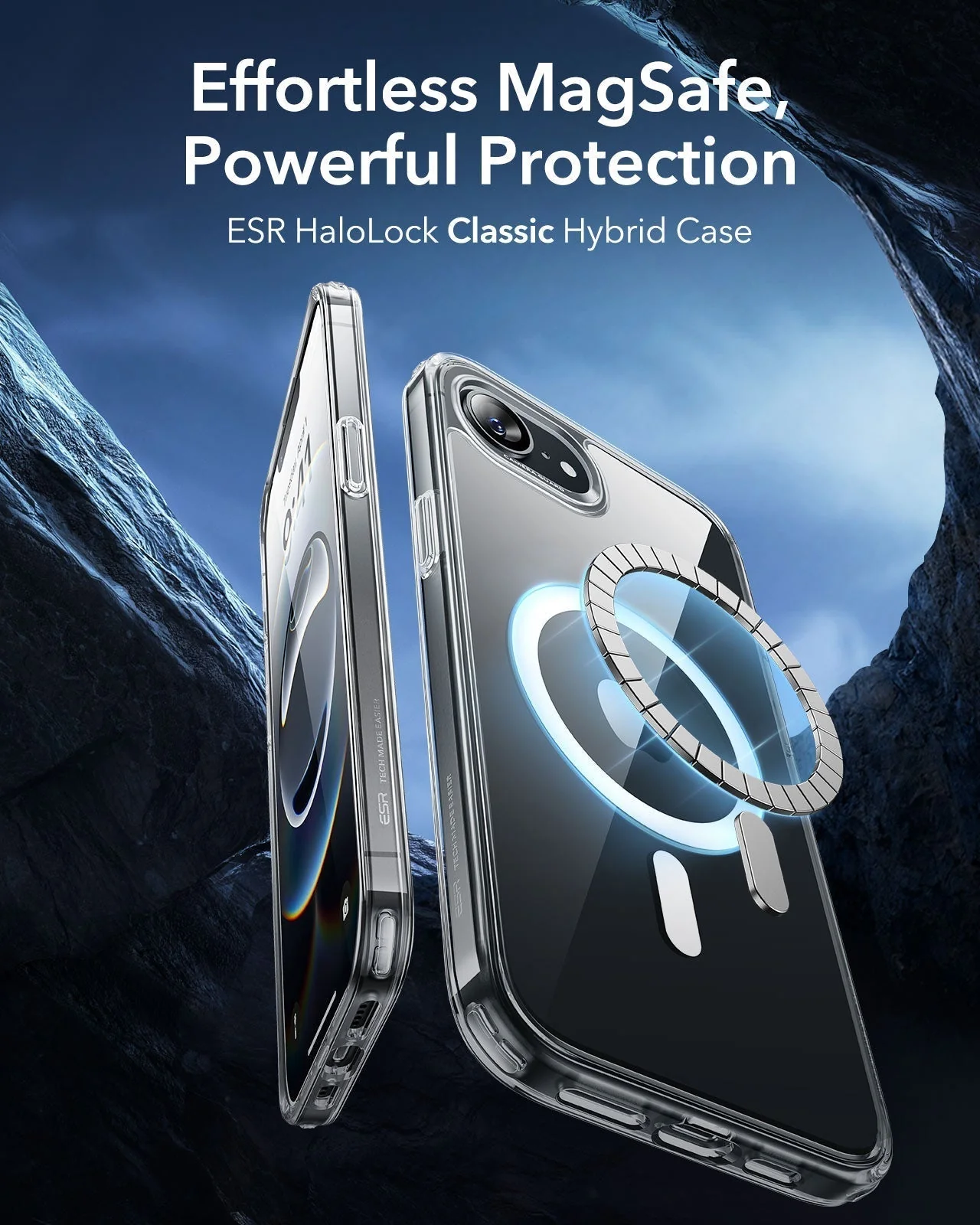 iPhone 16e HaloLock Classic Hybrid Case - Frosted Red - Image 2