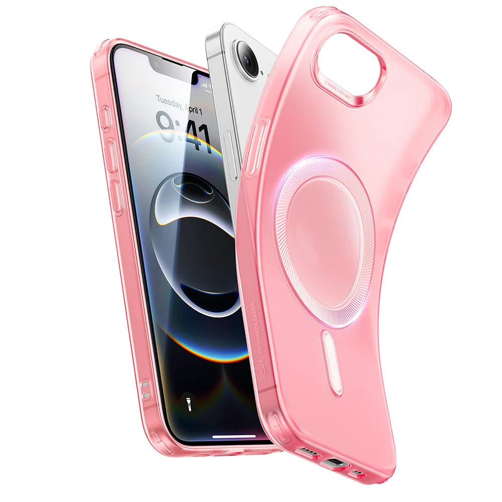 iPhone 16e HaloLock Zero Clear Case - Frosted Red