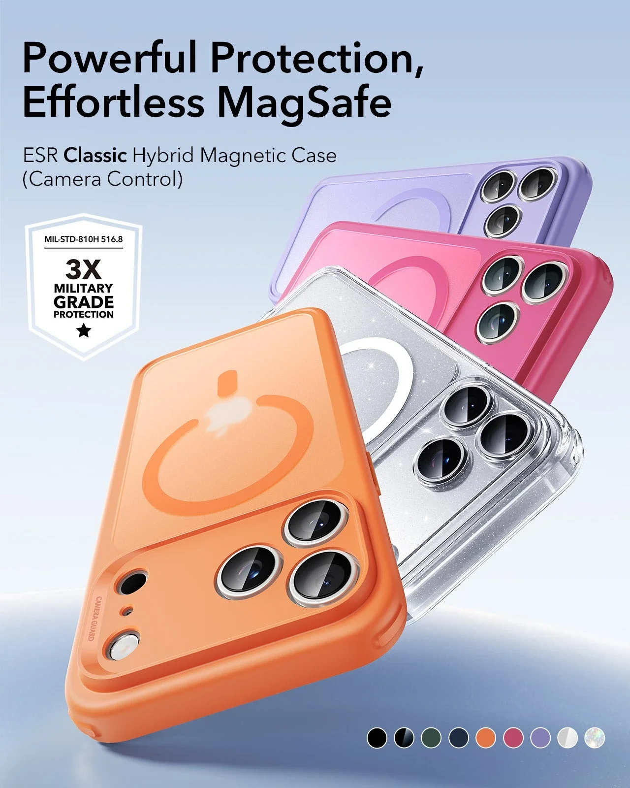 iPhone 17 Pro Max Classic Hybrid Magnetic Case (Camera Control) - Frosted Pink - Image 2