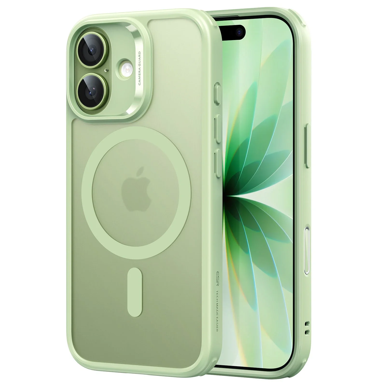 iPhone 17 Classic Hybrid Magnetic Case (Camera Control) - Frosted Light Green