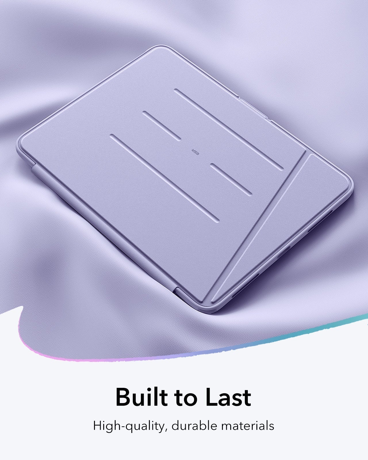 iPad Air 11" (M3) 2025 Bundle Flip Magnetic Case with Pencil Holder, Paper-Feel Magnetic & Armorite® Protection - Light Purple - Image 9