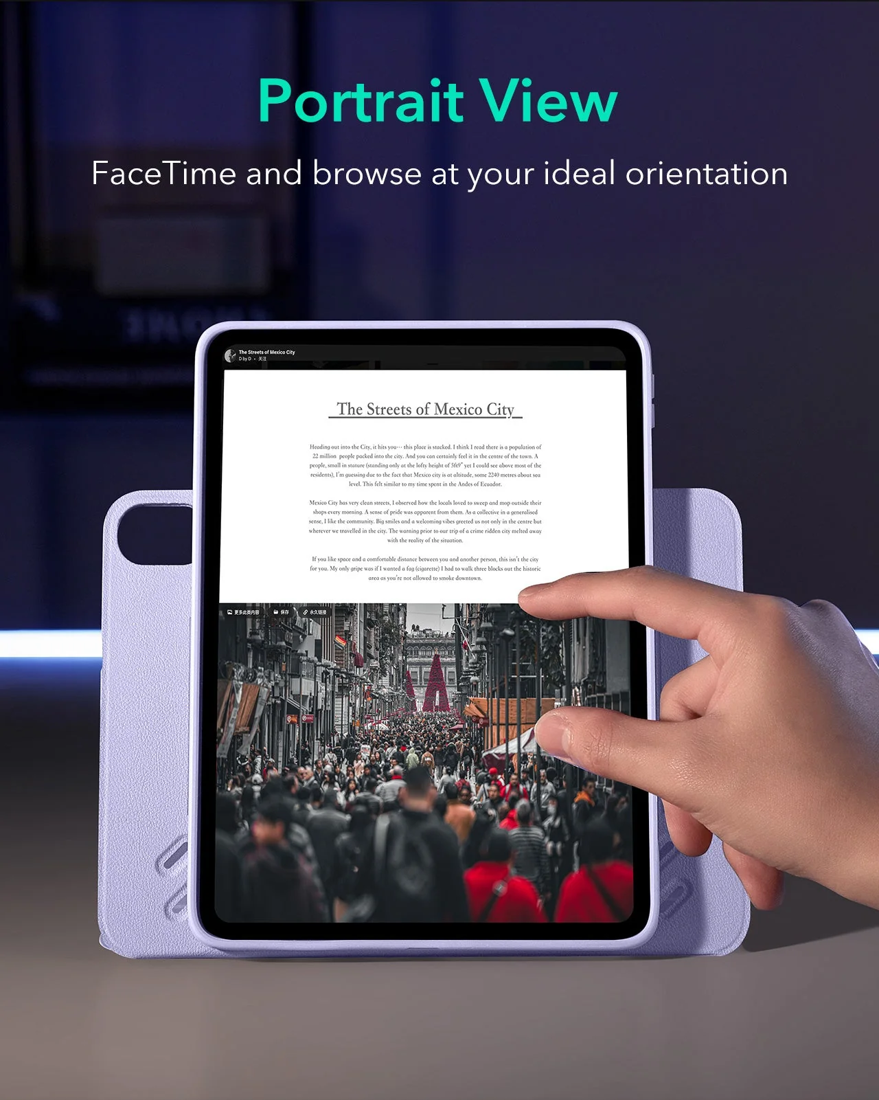 iPad Air 13" (M4) 2026 Shift Magnetic Case - Light Purple - Image 5