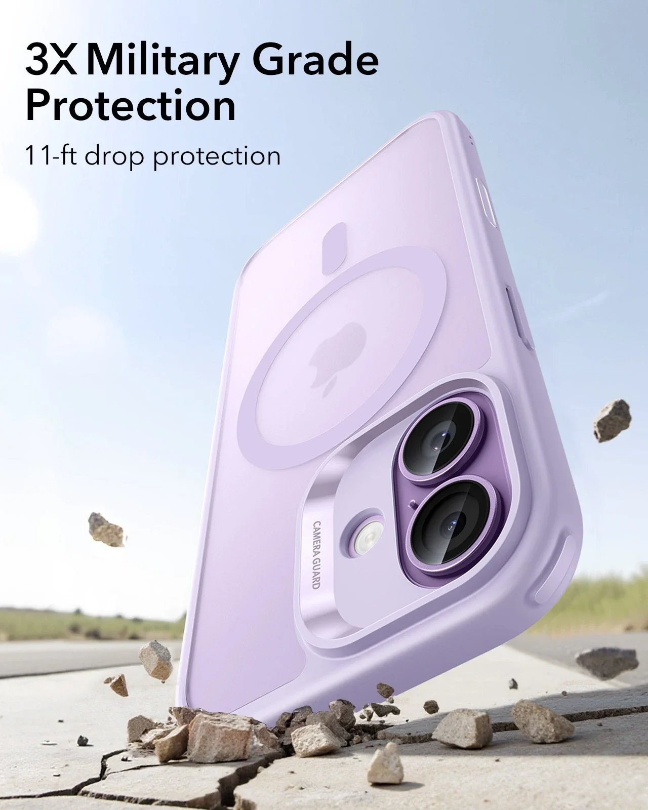 iPhone 17 Classic Hybrid Magnetic Case (Camera Control) - Frosted Light Purple - Image 4