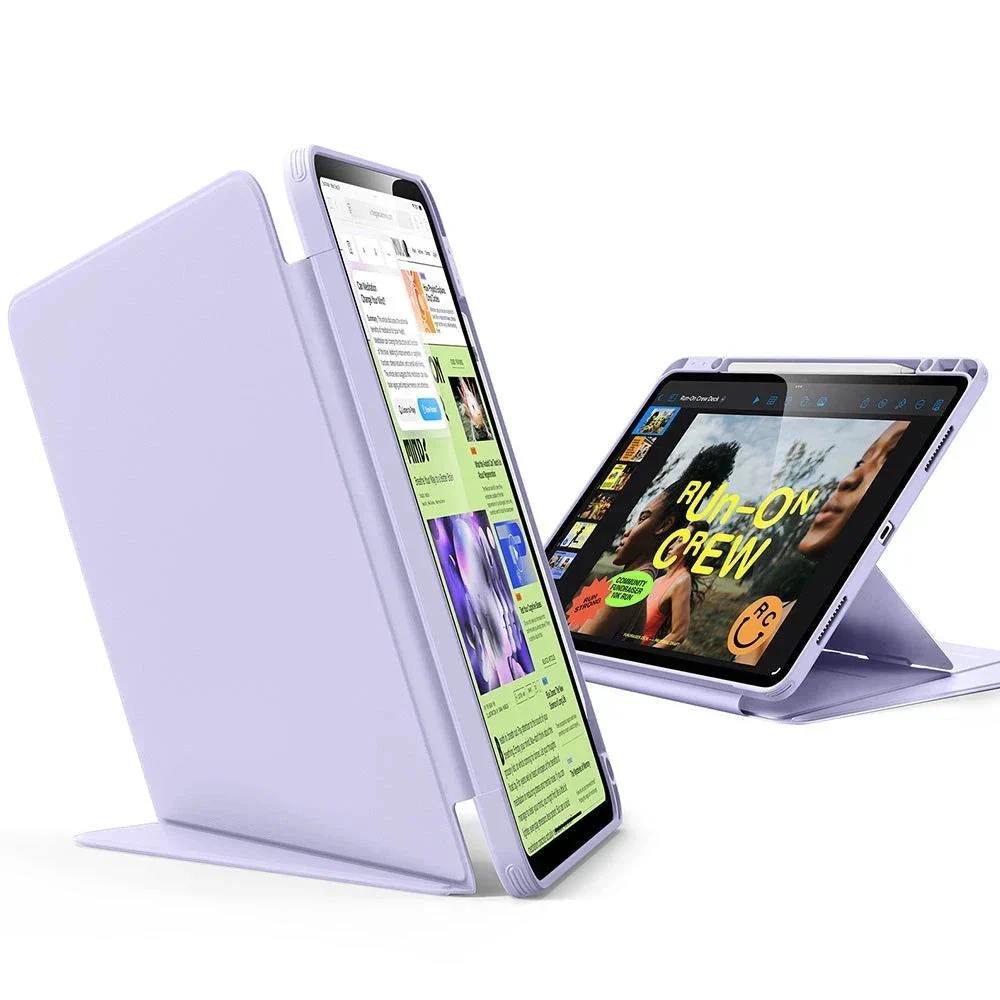 iPad Air 13" (M3) 2025 Bundle Flip Magnetic Case with Geo Digital Pencil - Light Purple - Image 3