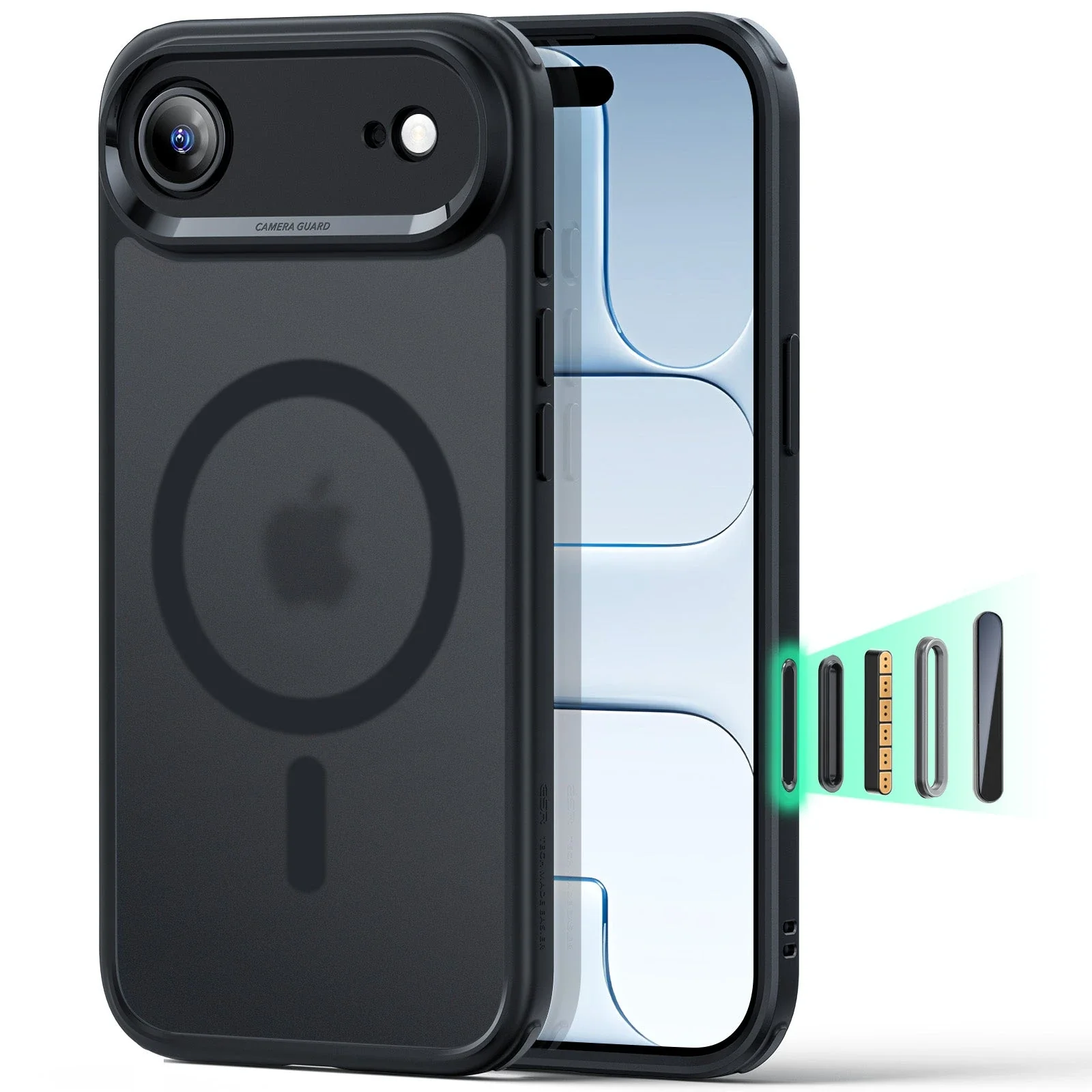iPhone Air Classic Hybrid Magnetic Case (Camera Control) - Frosted Black