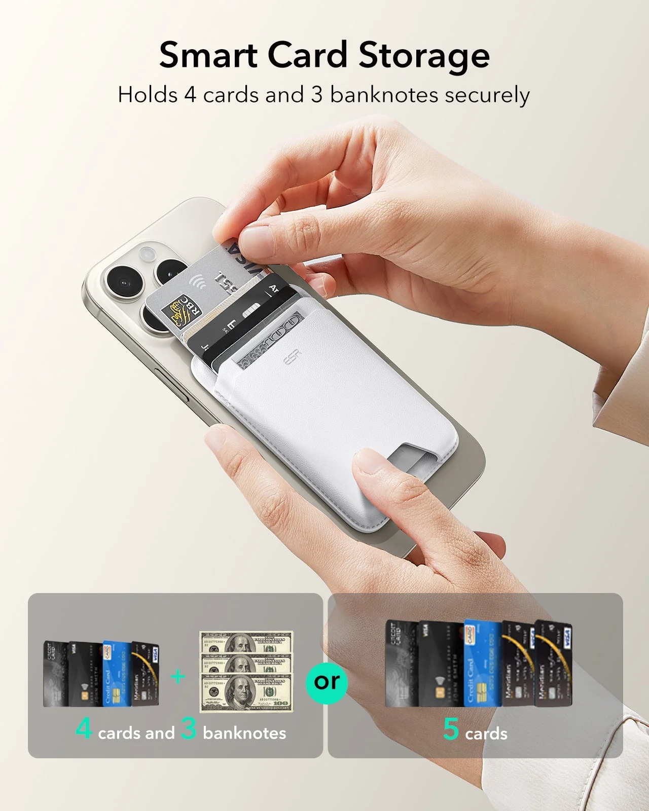 Magnetic Wallet Boost (HaloLock) - White - Image 2