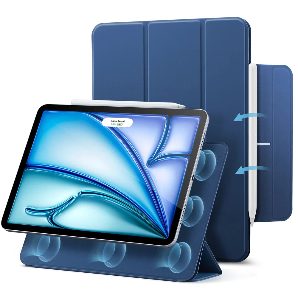 iPad Air 11" (M4) 2026 Rebound Magnetic Case - Navy Blue