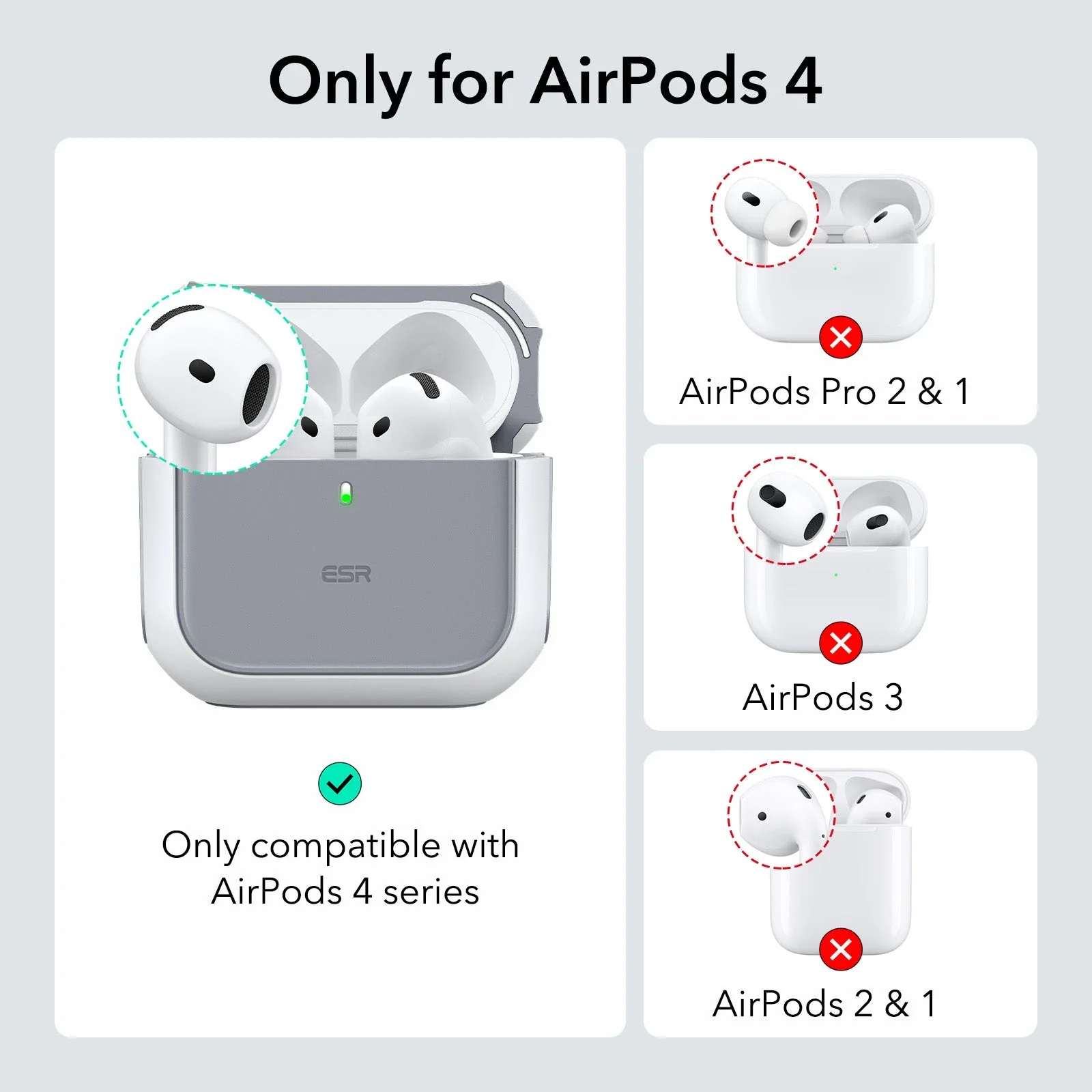 Orbit Hybrid Everyday-Carry Bundle for AirPods 4 - Titanium - Image 3