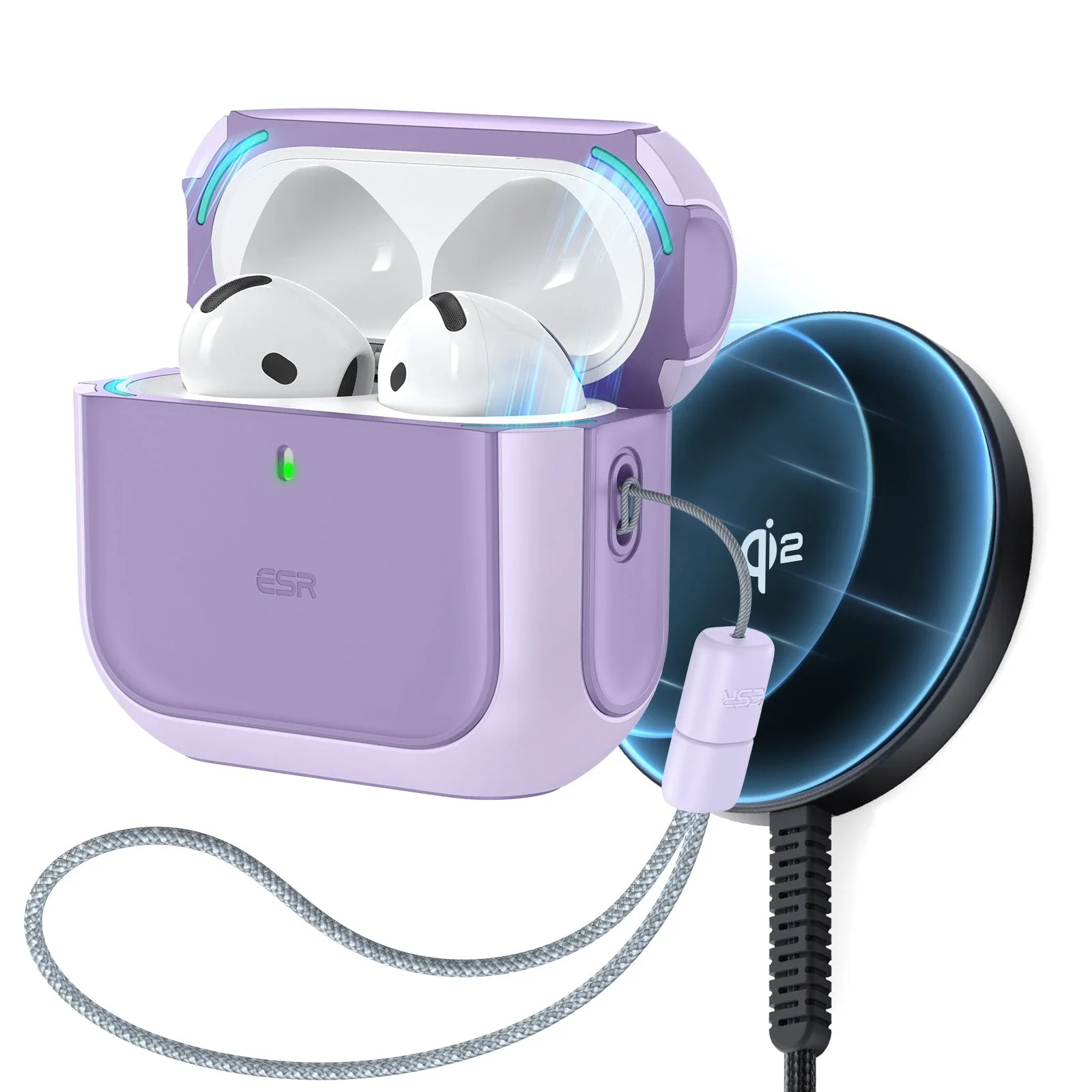 Orbit Hybrid Snap-and-Charge Bundle for AirPods 4 - Purple