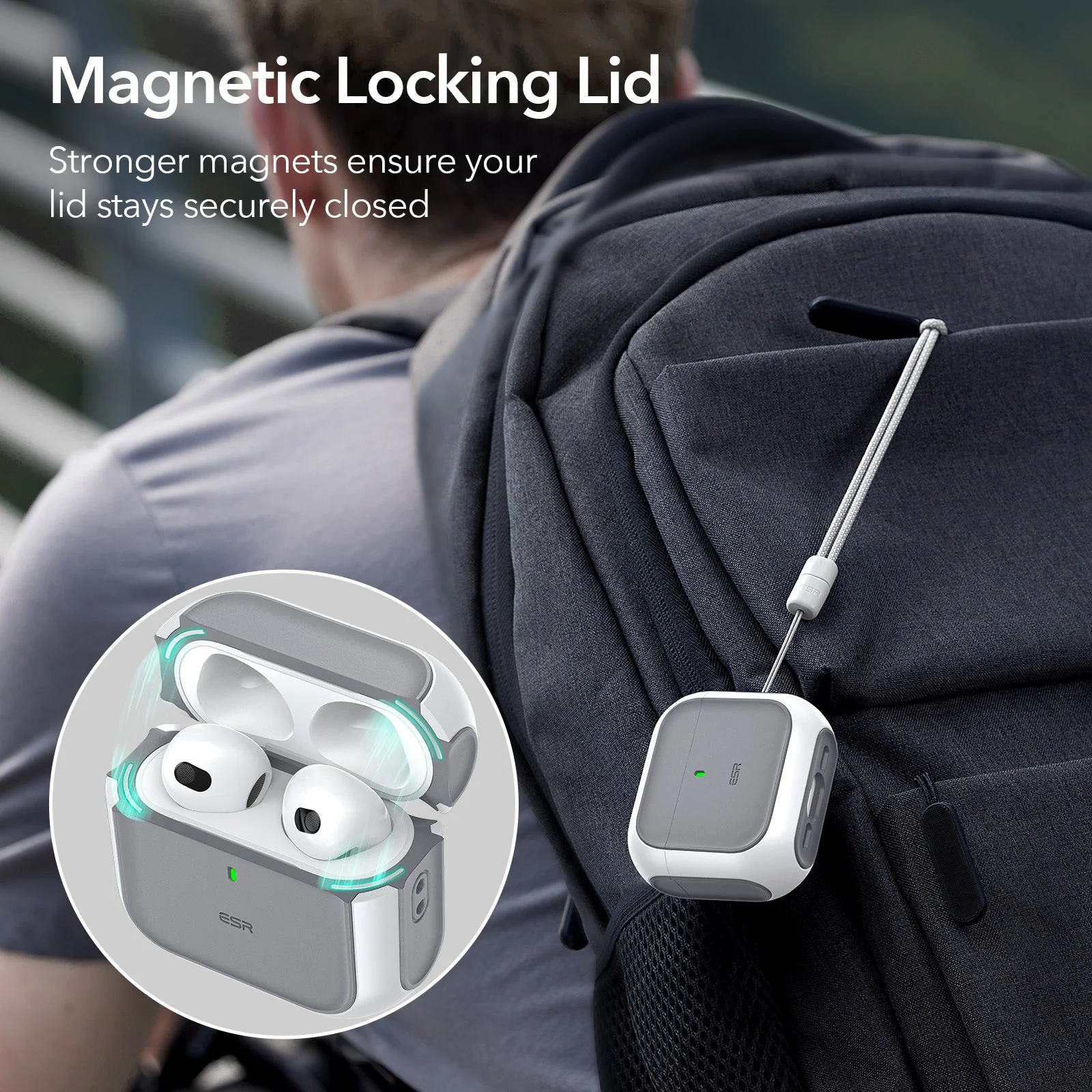 Orbit Hybrid Snap-and-Charge Bundle for AirPods 4 - White - Image 4