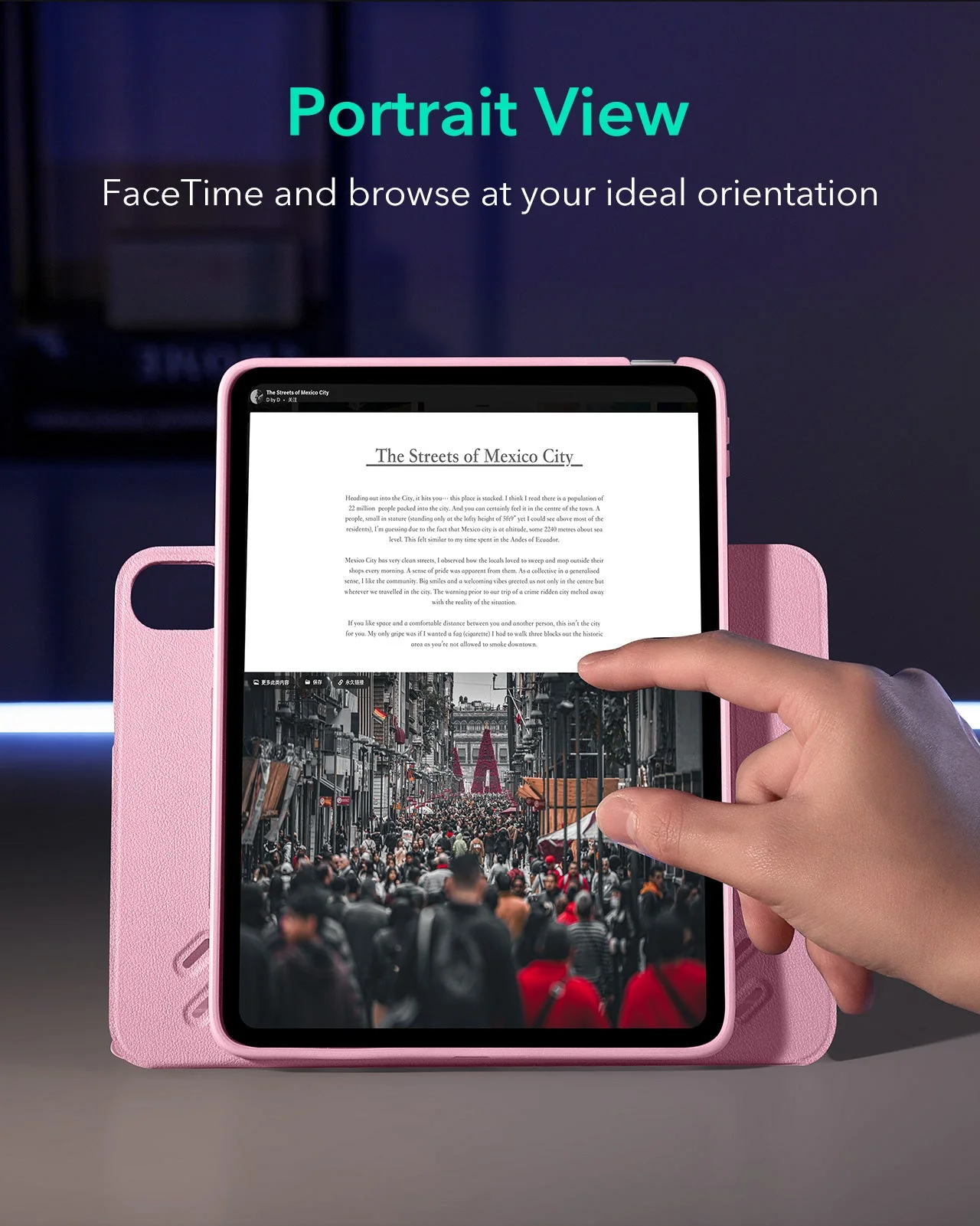 iPad 11" (A16) 2025 Bundle Shift Magnetic Case & Armorite® Protection - Pink - Image 5