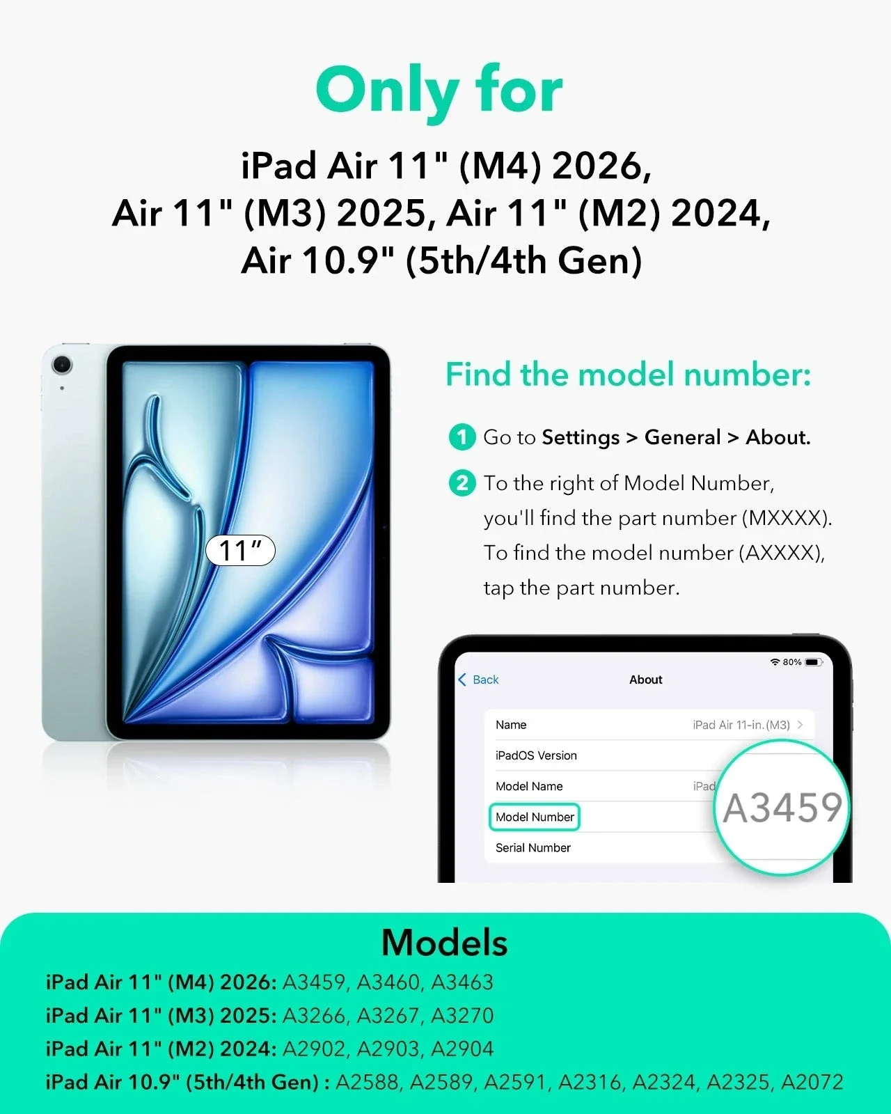 iPad Air 11" (M4) 2026 Shift Magnetic Case - Titanium - Image 2