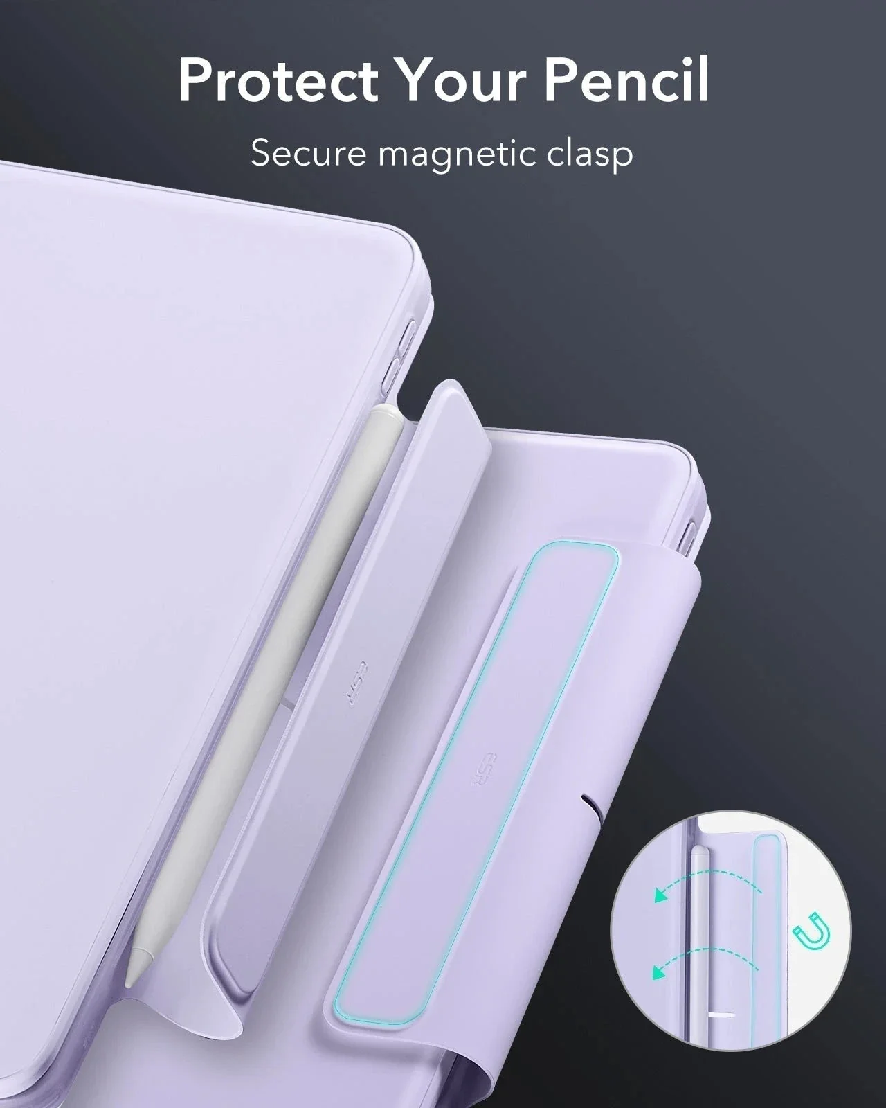iPad Air 11" (M4) 2026 Bundle Rebound Magnetic Keyboard Case 360 & Screen Protectors-US-Layout-Purple - Image 15