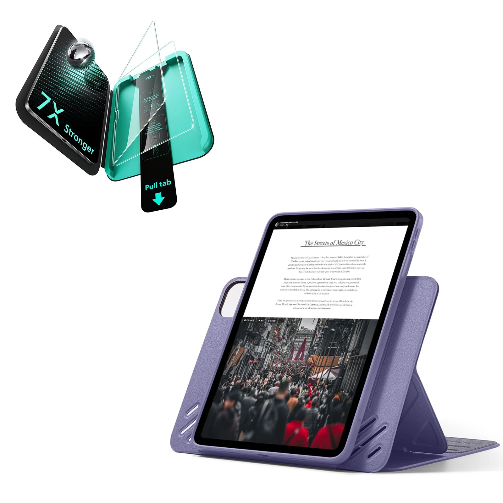 iPad Pro 11" (2025) Bundle Shift Magnetic Case & Armorite® Protection - Purple