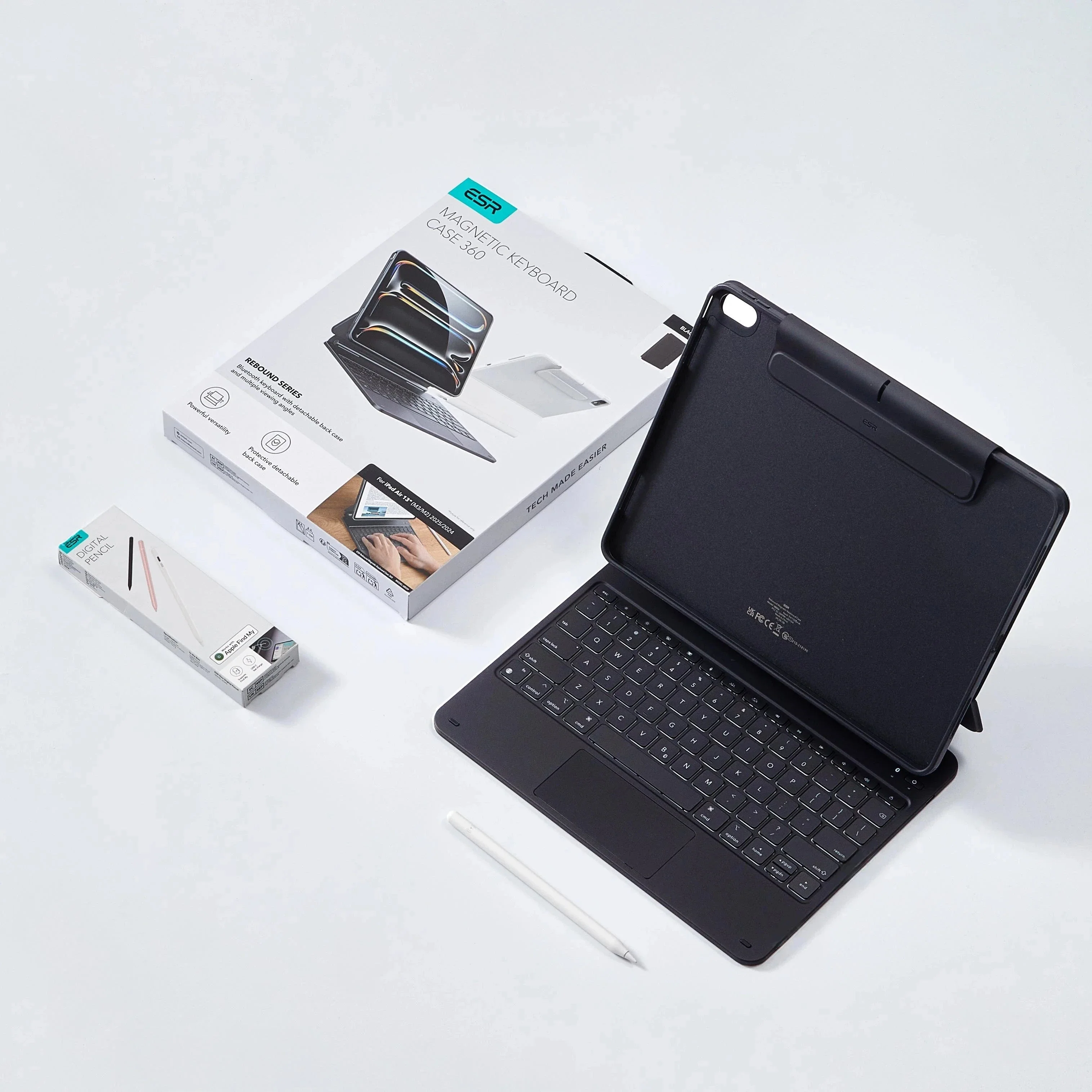 iPad Air 11" (M4) 2026 Bundle Rebound Magnetic Keyboard Case 360 & Digital Pencil-US Layout-Blue - Image 17