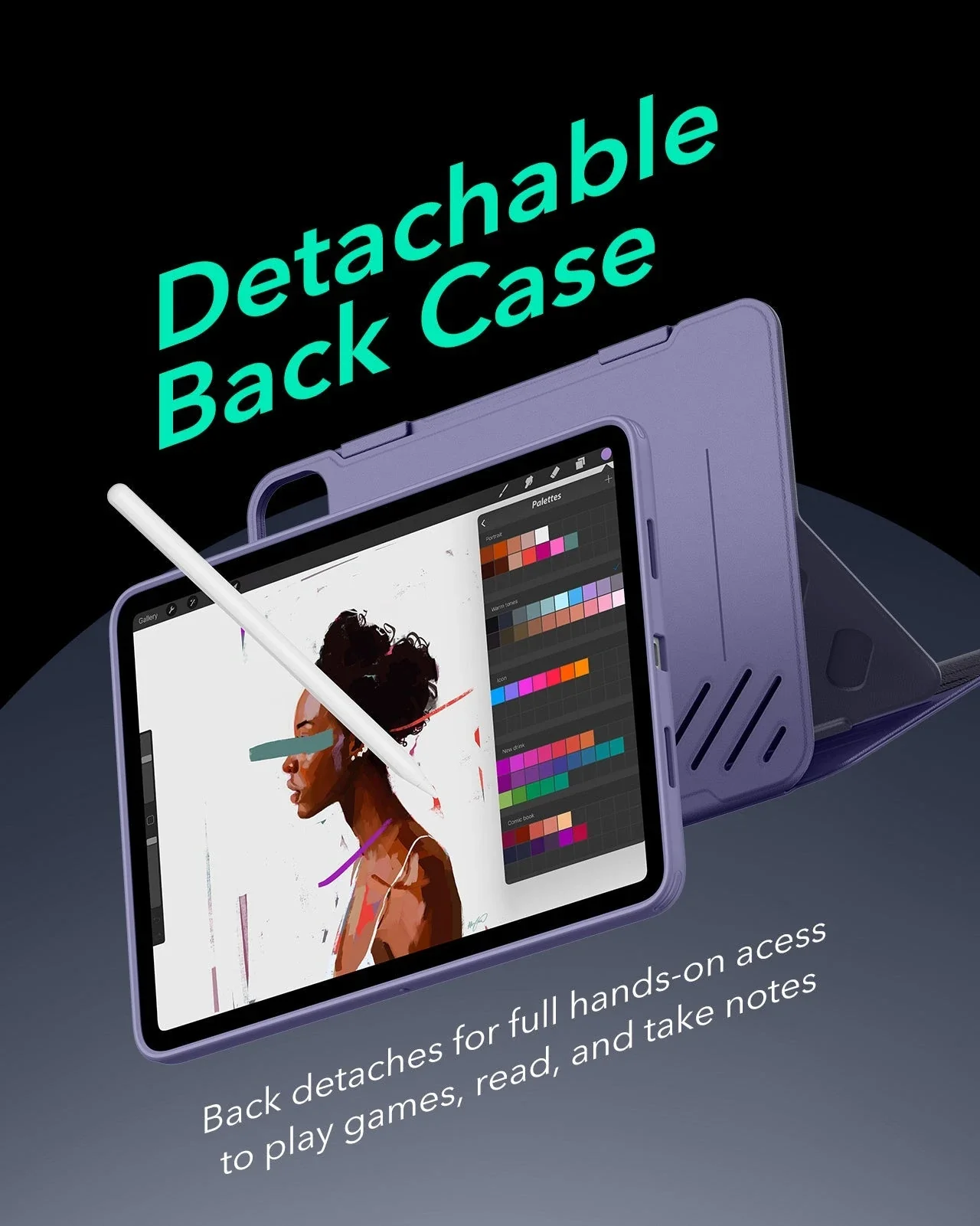 iPad Pro 11" (2025) Bundle Shift Magnetic Case & Armorite® Protection - Purple - Image 6