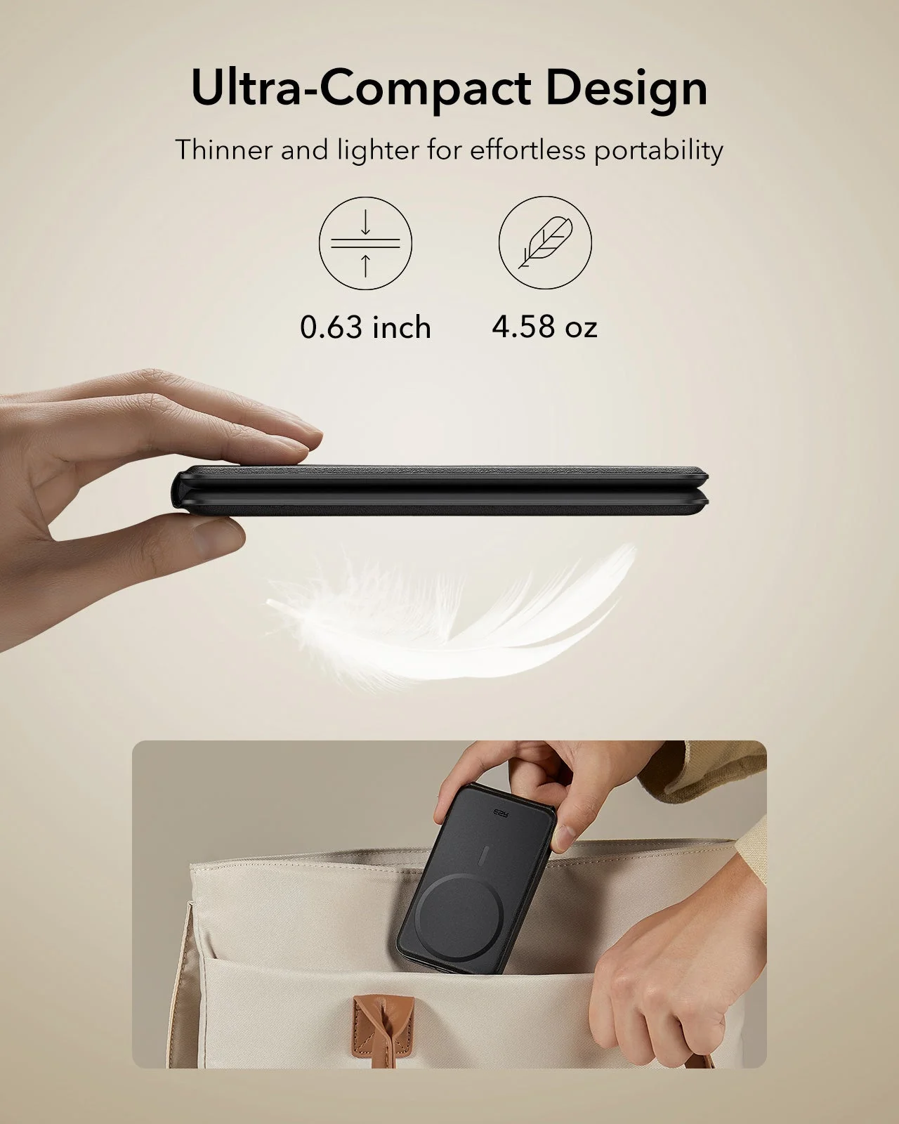 15W 3-in-1 Travel Wireless Charging Set (Bag Included) - Black - EU Plug - Image 9
