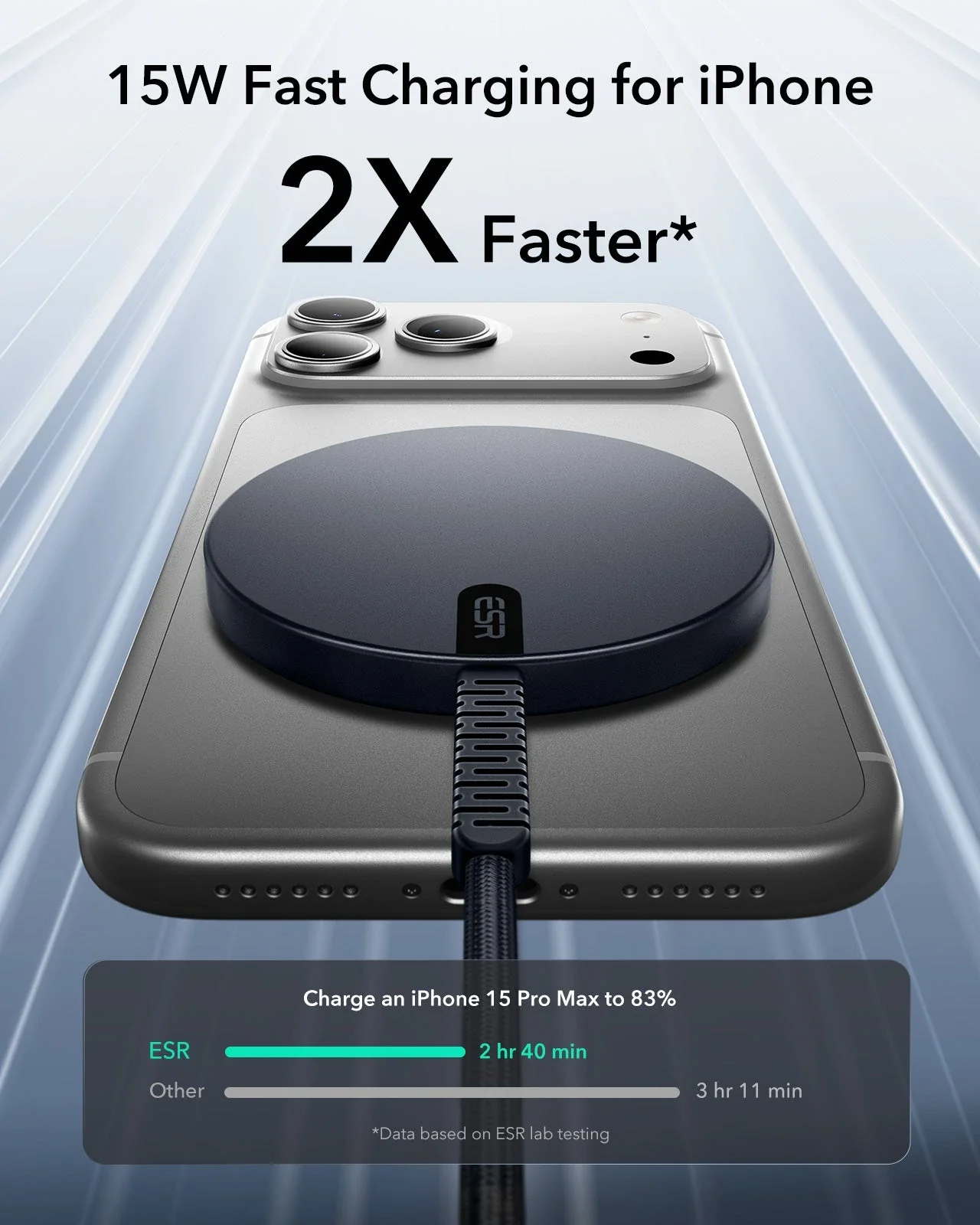 Magnetic Charging Pad (15W) - Silver - 2 Sets - Image 3