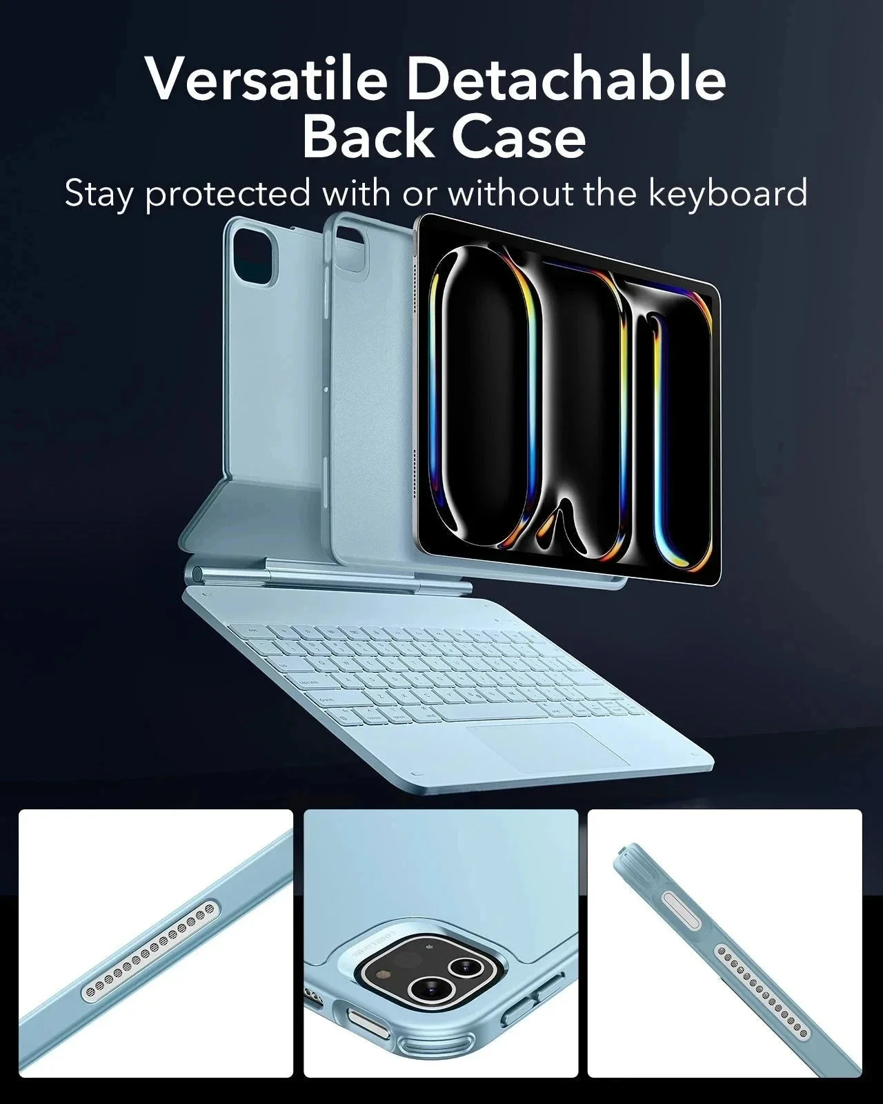 iPad Pro 13” (2025) Rebound Magnetic Keyboard Case 360 - US Layout-Blue - Image 8